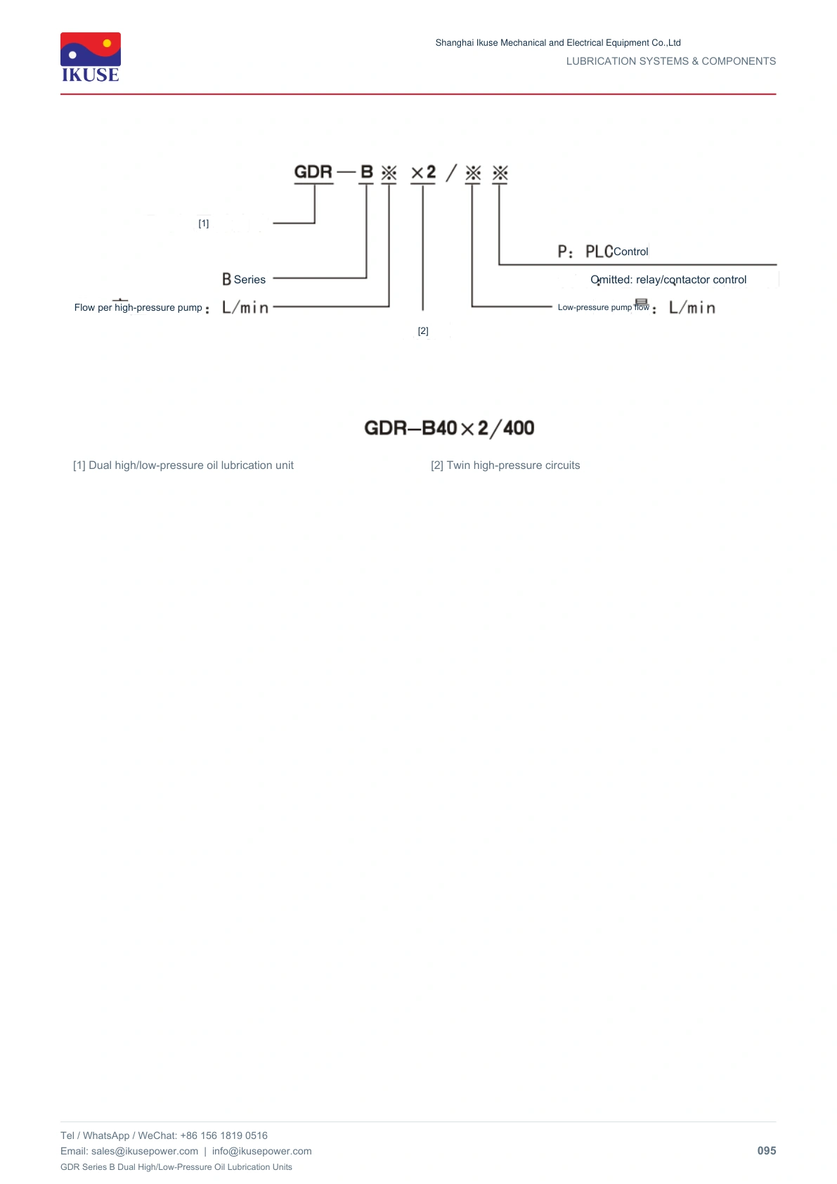 IKUSE GDR Series B Dual High/Low-Pressure Oil Lubrication Units image 9