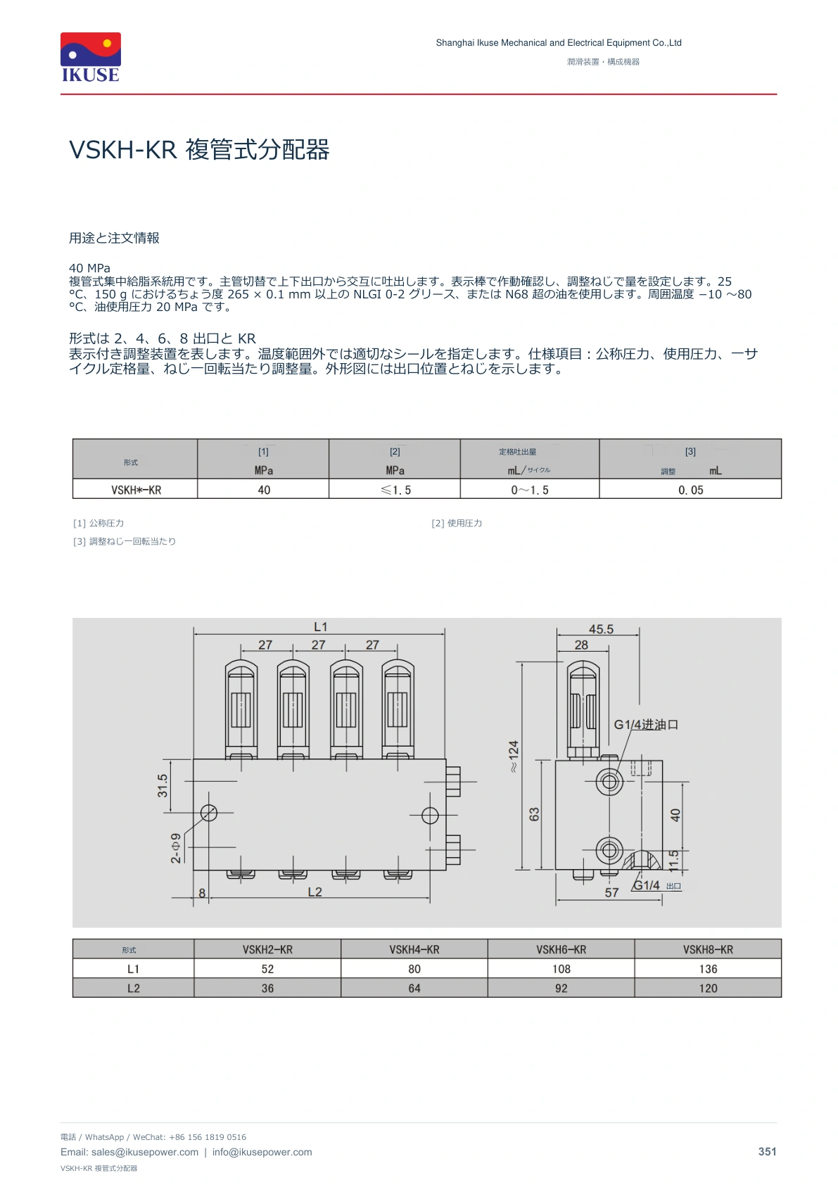 IKUSE VSKH-KR 複管式分配器画像2