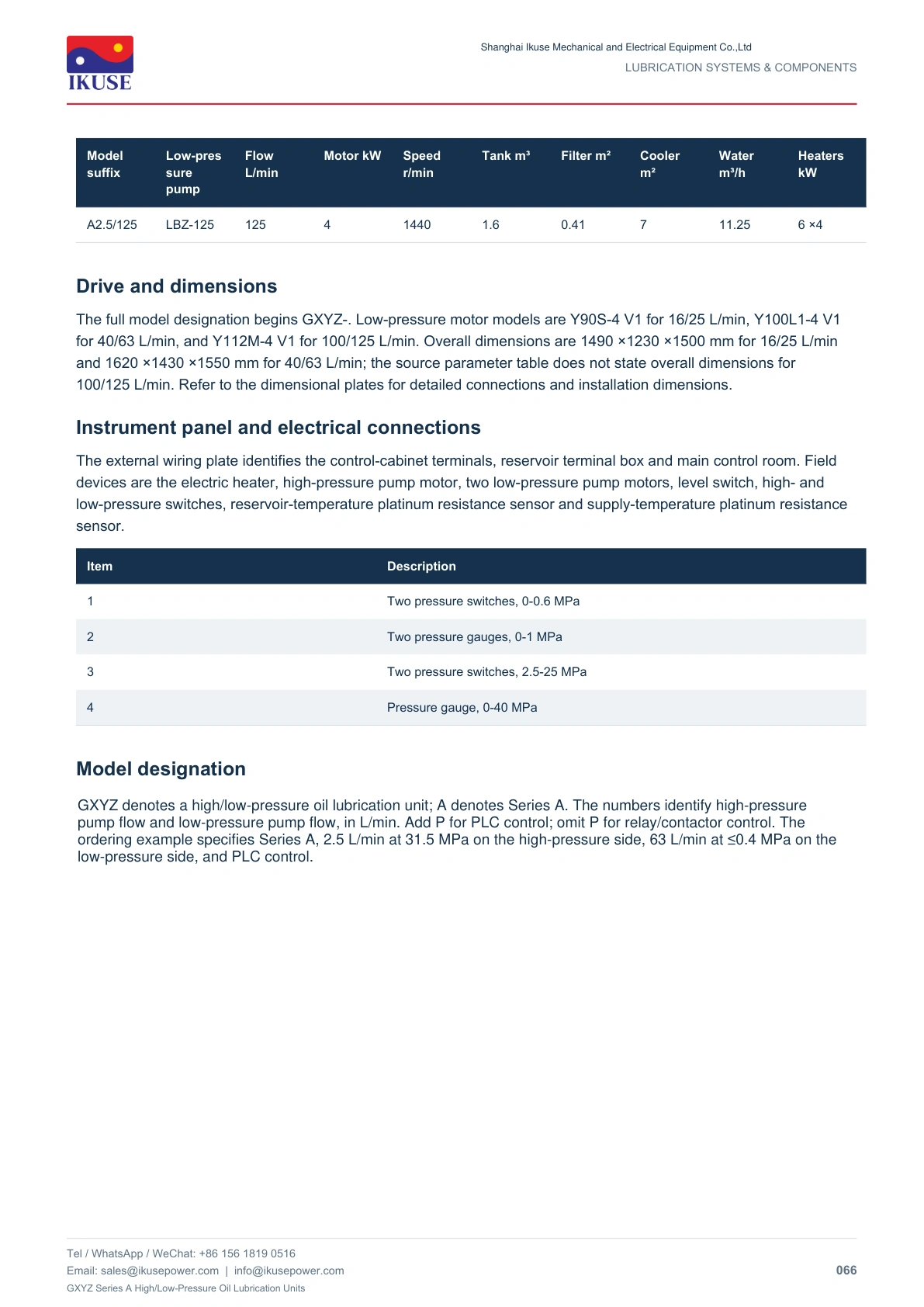 IKUSE GXYZ Series A High/Low-Pressure Oil Lubrication Units image 3