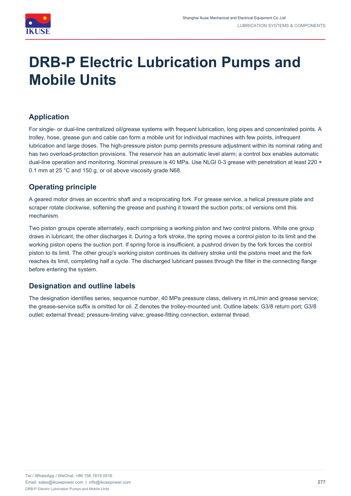 IKUSE DRB-P Electric Lubrication Pumps and Mobile Units image 2