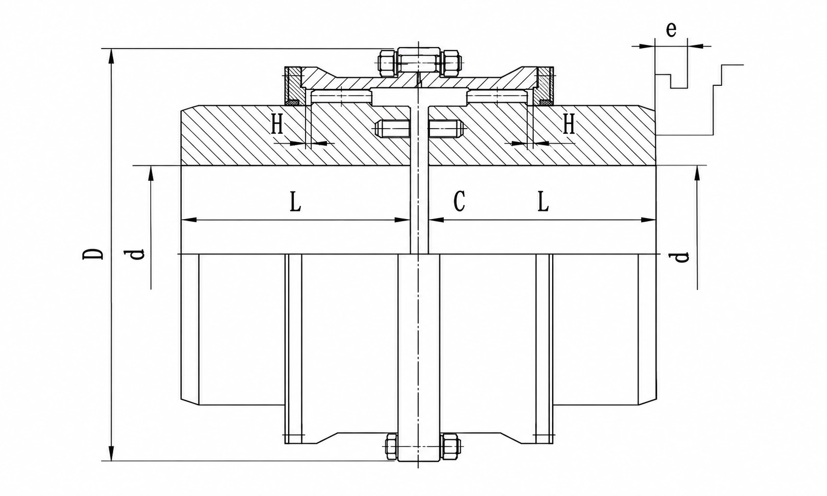 IKUSE GIICL 基本型鼓形齿式联轴器图3