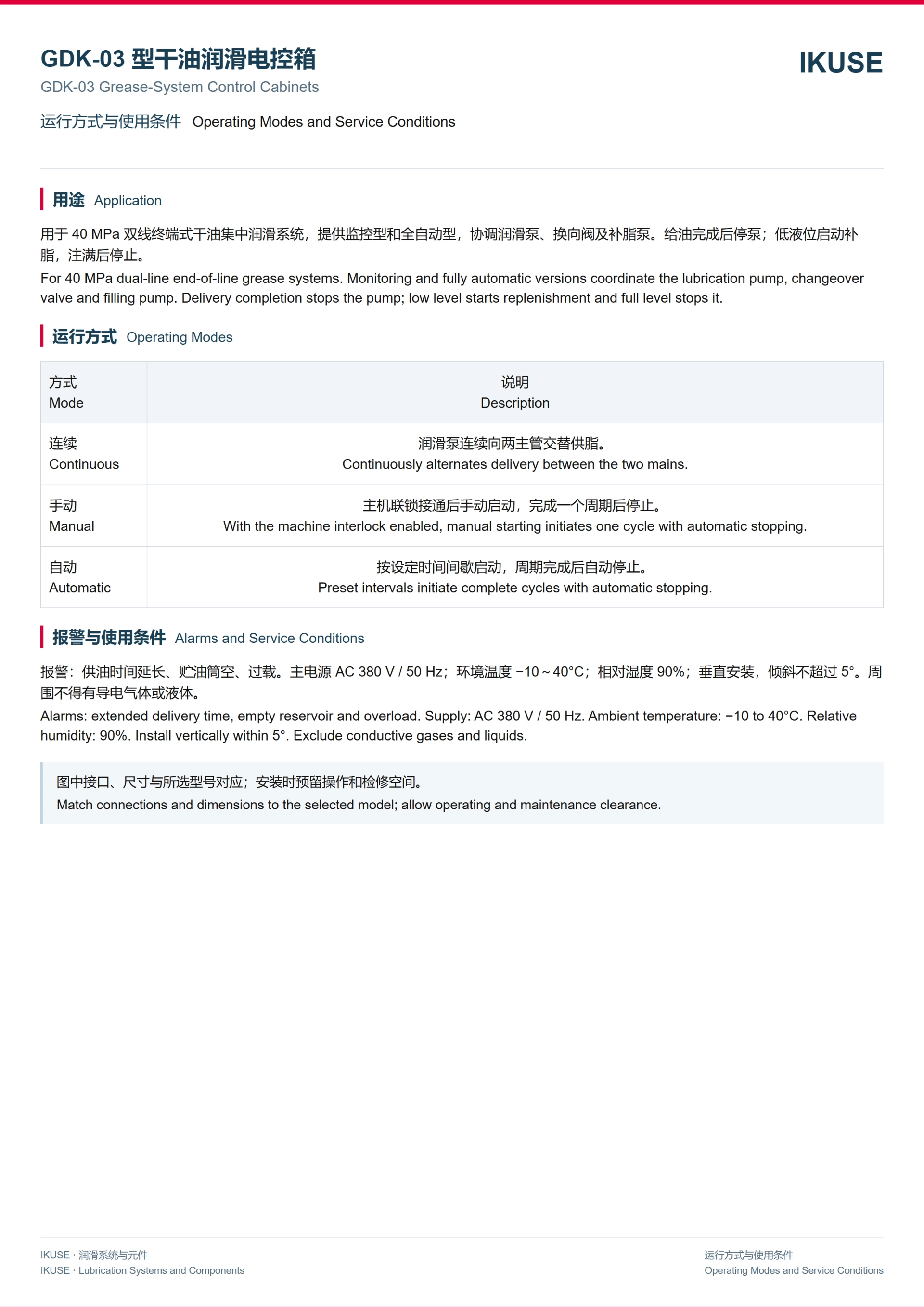IKUSE GDK-03 型润滑脂集中润滑电控箱图2