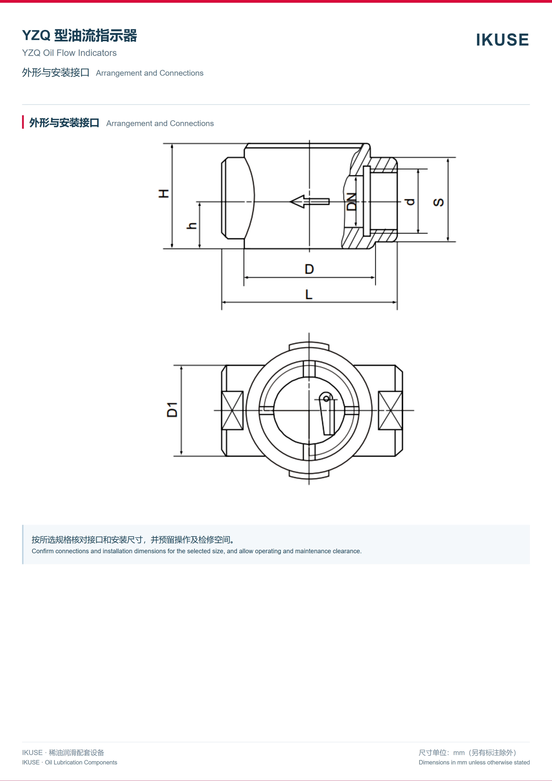 IKUSE YZQ 型油流指示器图4
