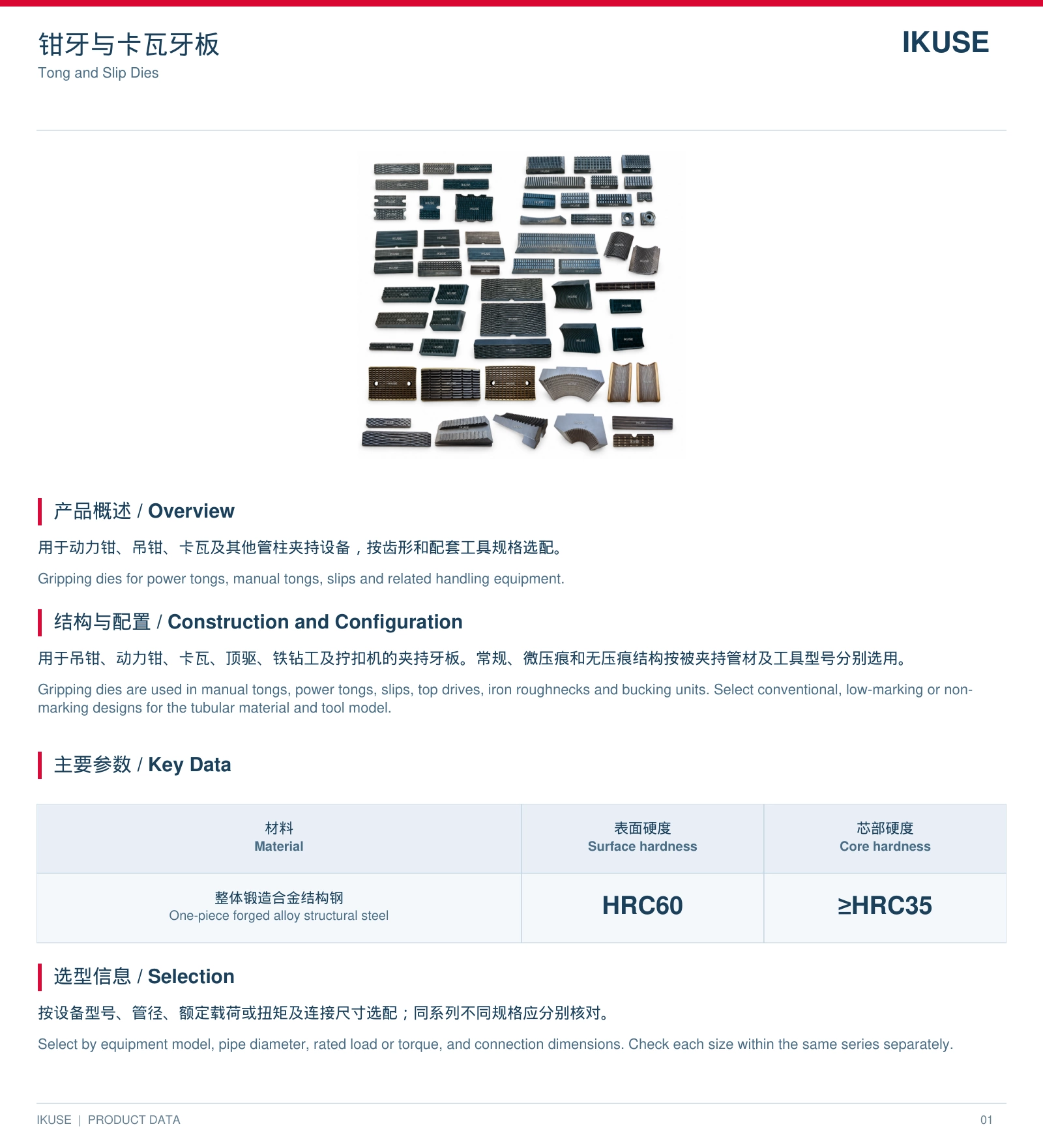 IKUSE 钳牙与卡瓦牙板图2