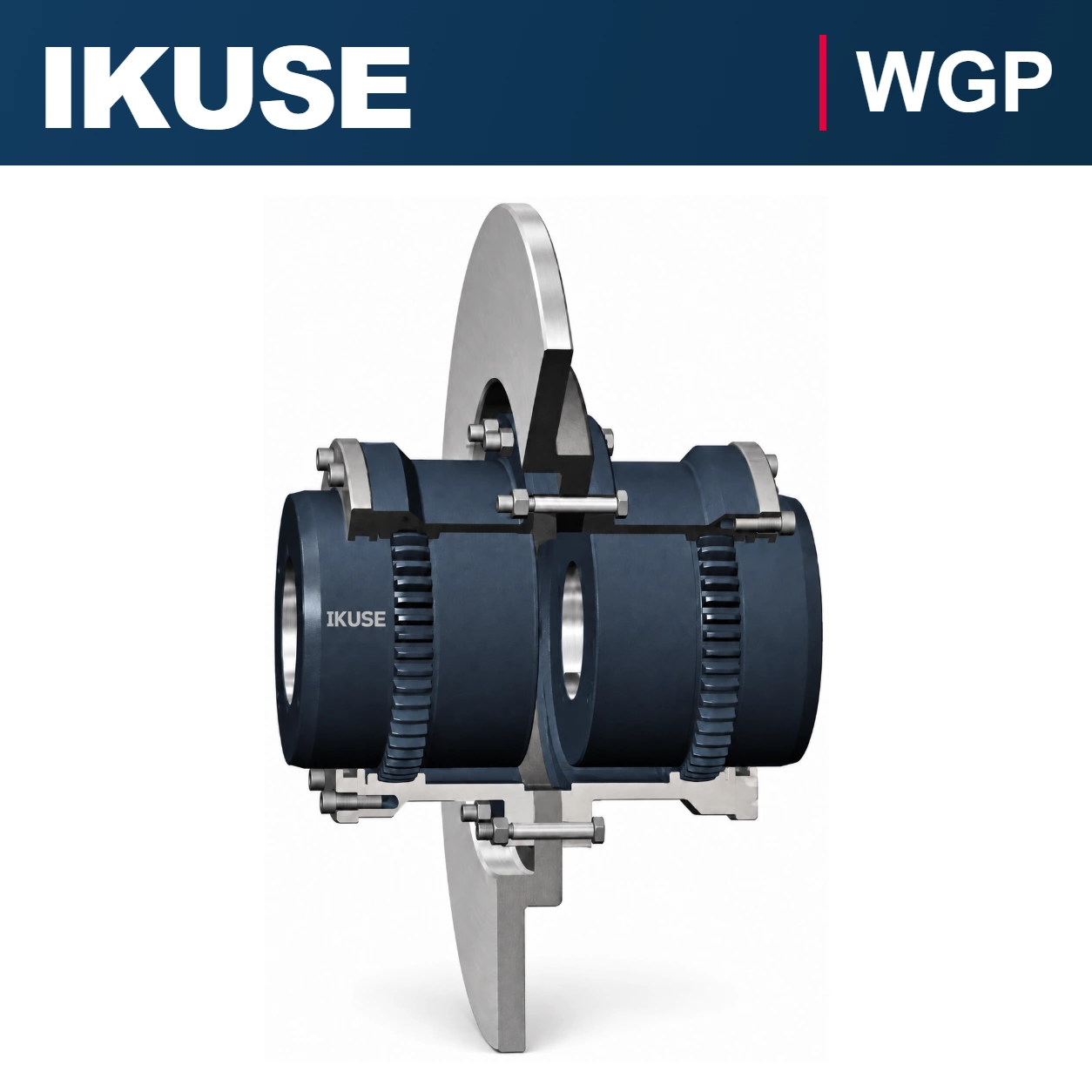 IKUSE WGP Crowned-tooth gear coupling with brake disc