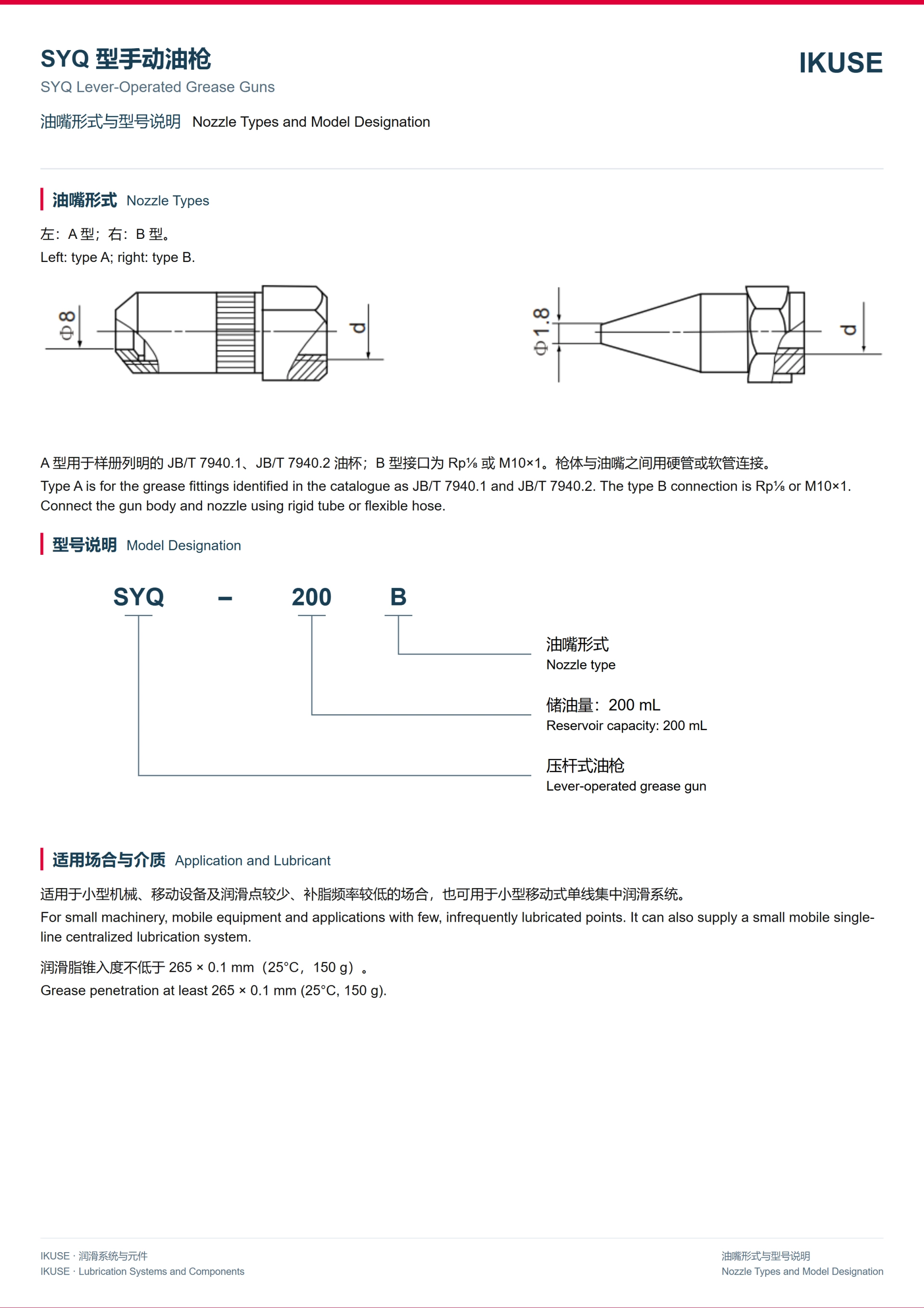 IKUSE SYQ 型手动油枪图3