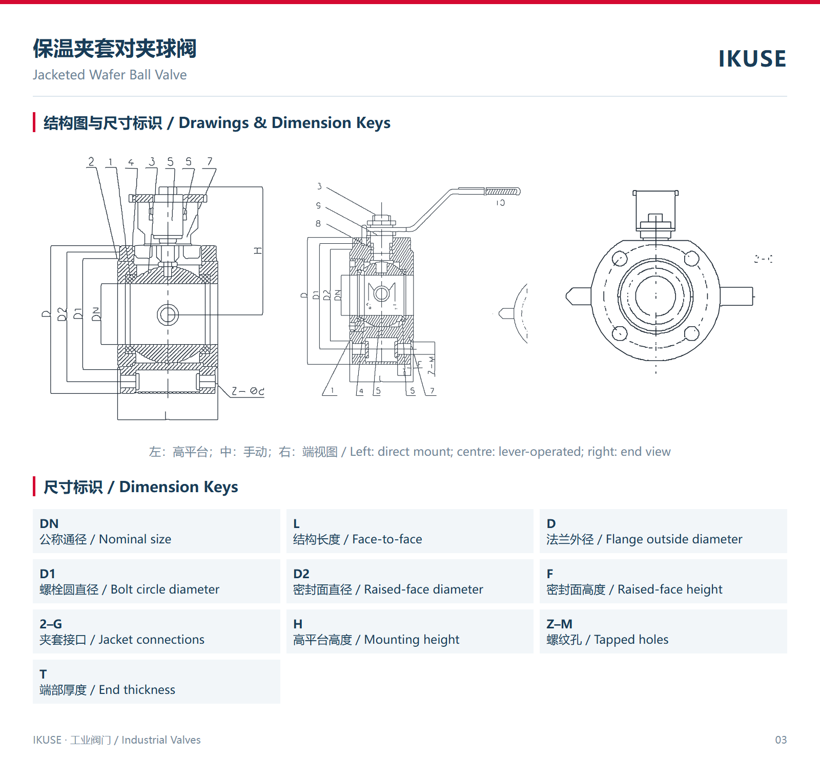 IKUSE 保温夹套对夹球阀图2