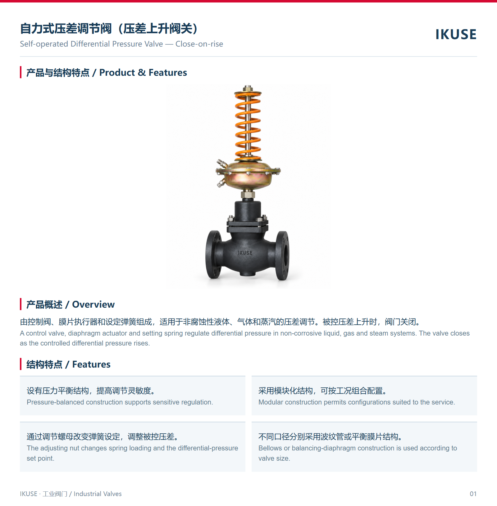 IKUSE 自力式压差调节阀（压差上升阀关）图2