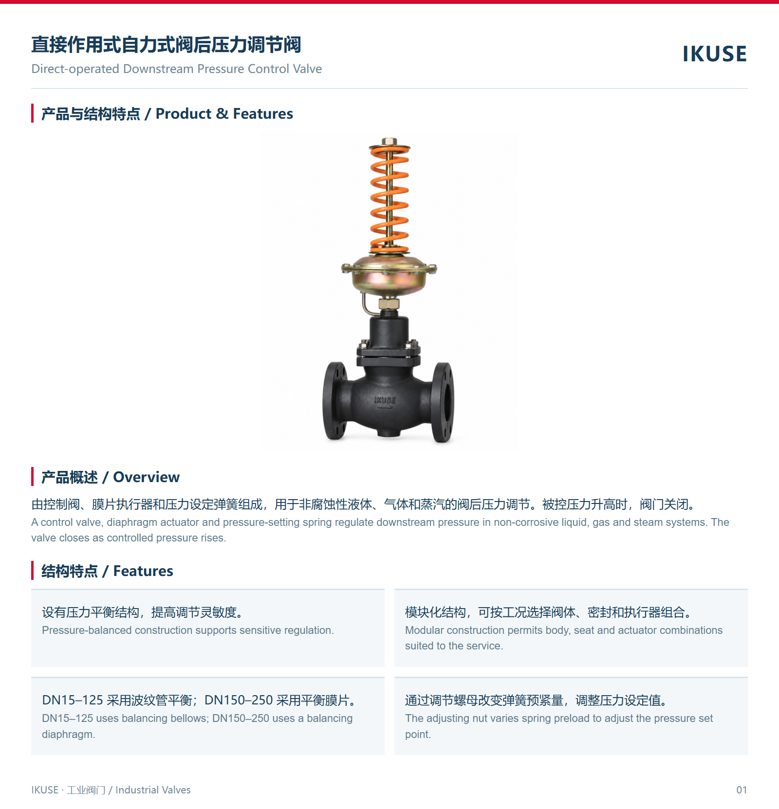 IKUSE 直接作用式自力式阀后压力调节阀图2