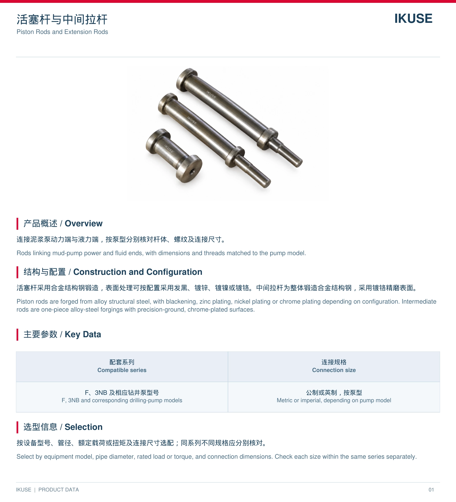 IKUSE 活塞杆与中间拉杆图2