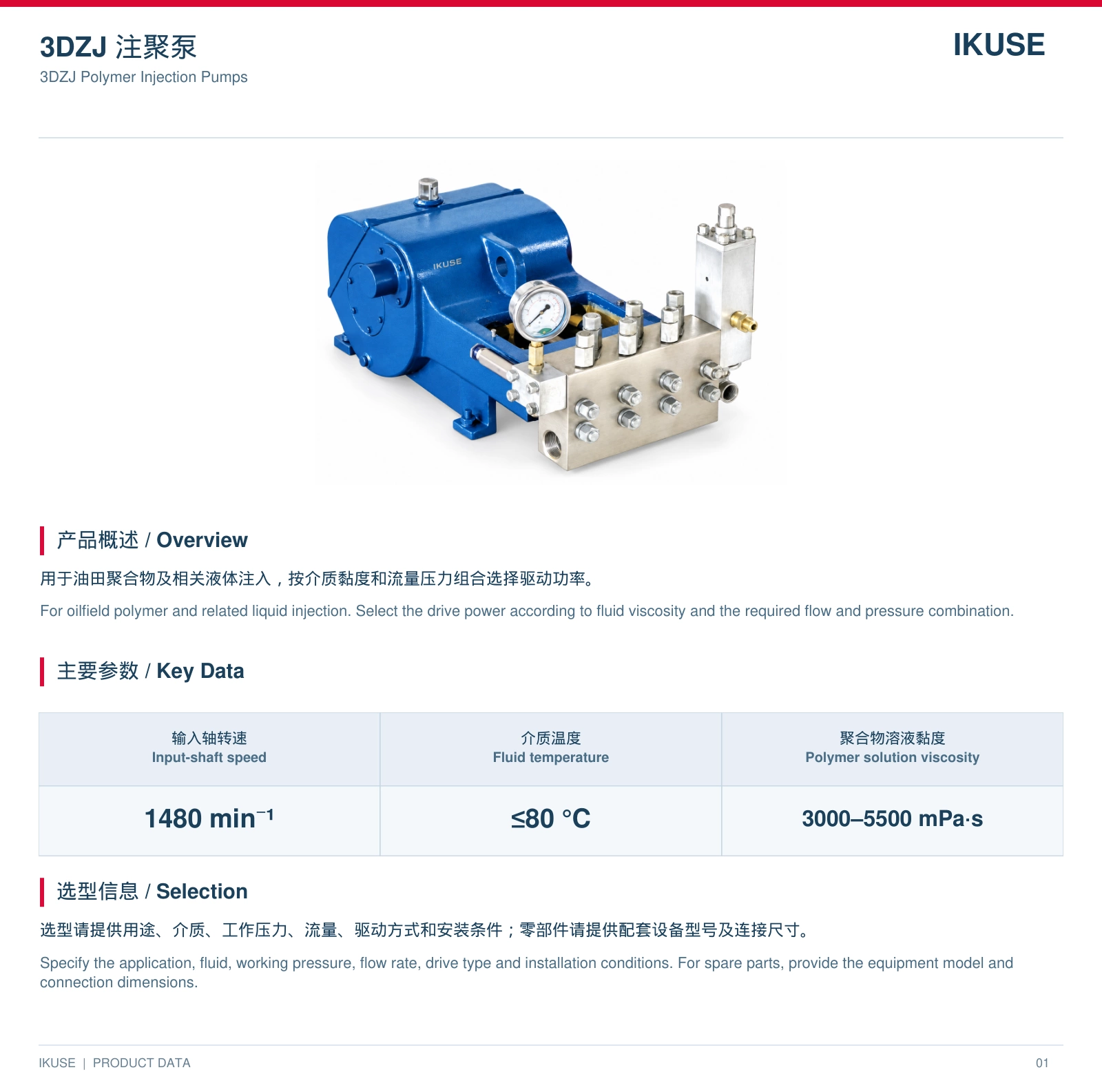 IKUSE 3DZJ 聚合物注入泵图2