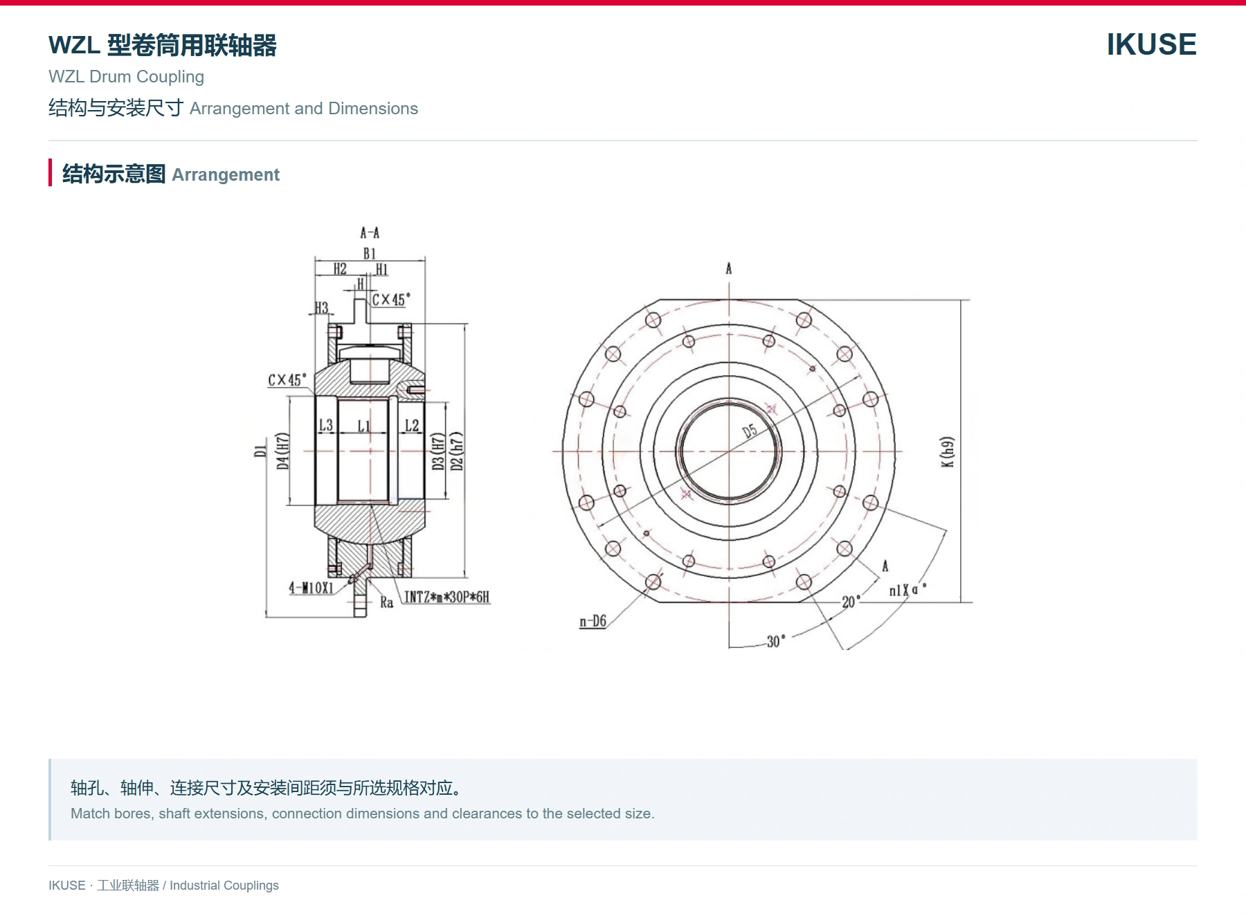 IKUSE WZL 型卷筒用联轴器图2