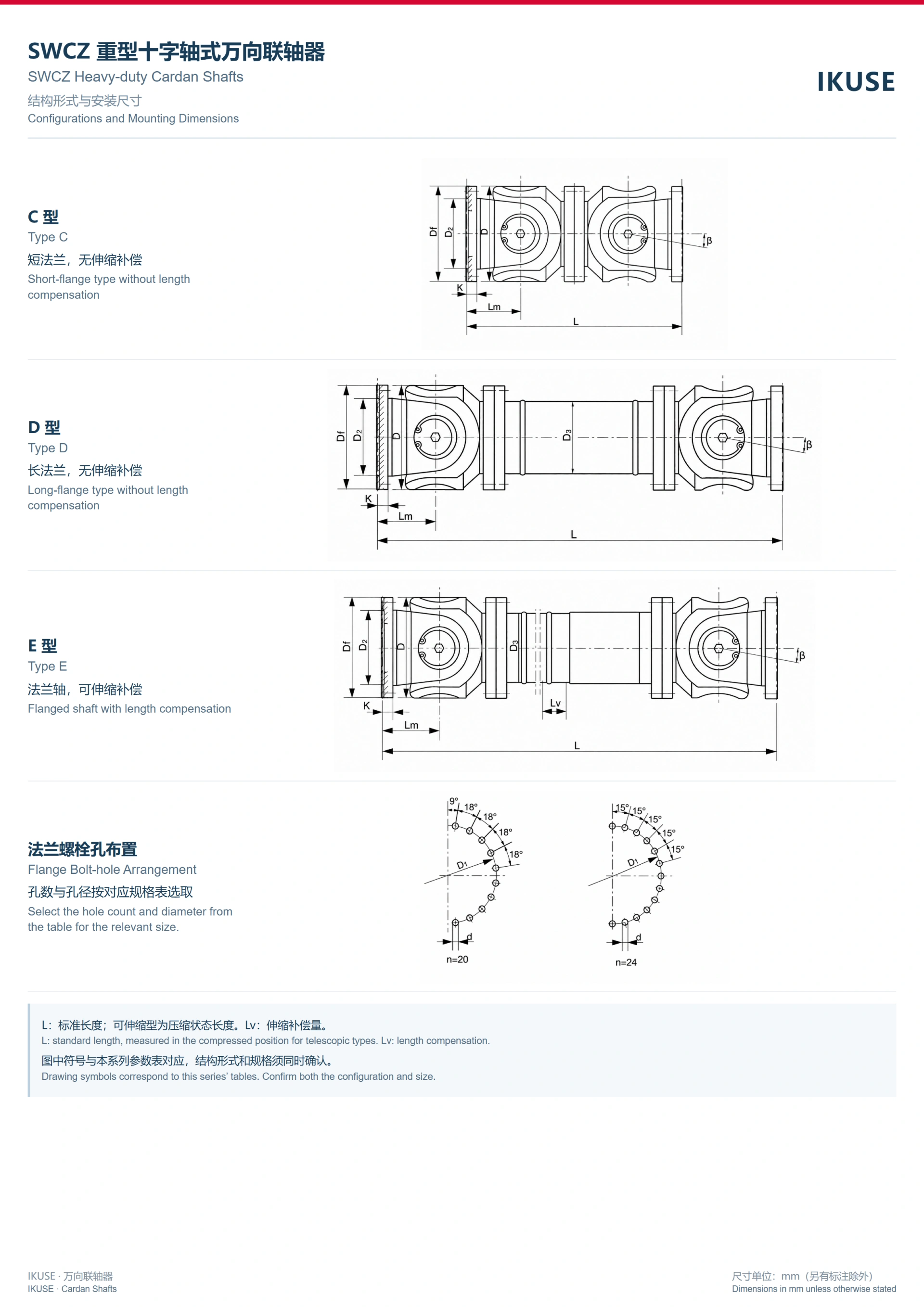 IKUSE SWCZ E型重型十字轴式万向联轴器图2