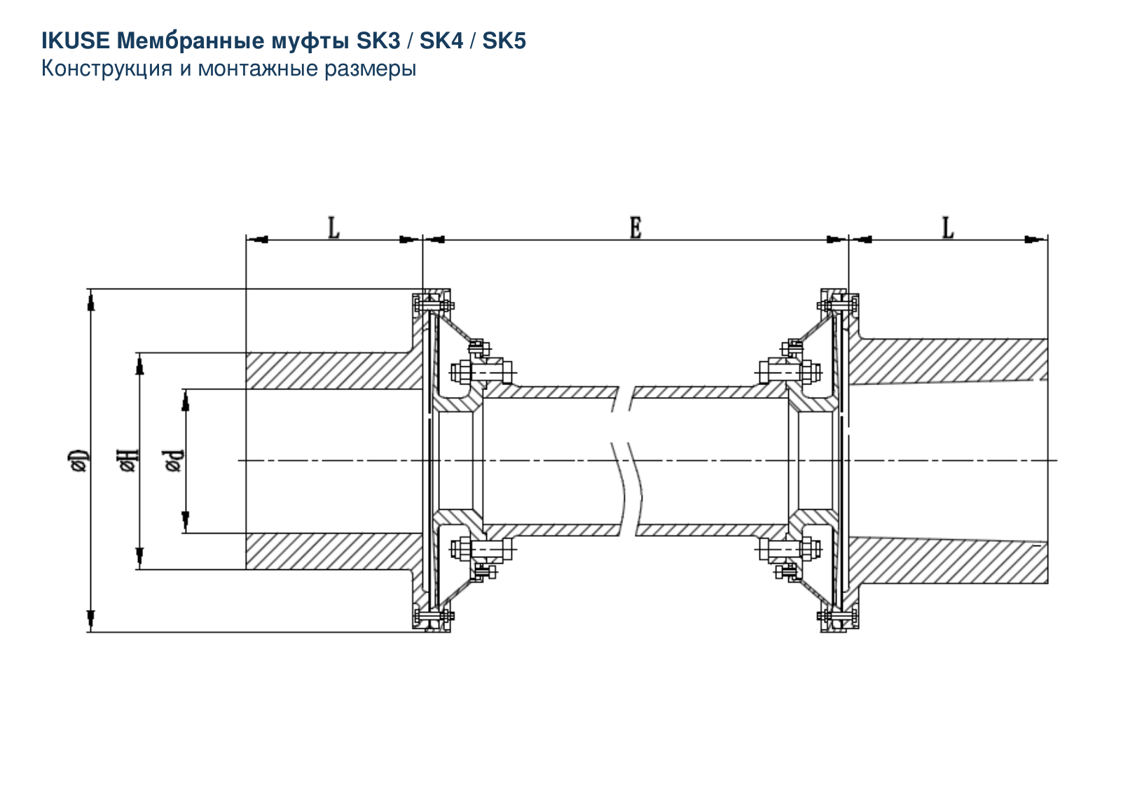 IKUSE Мембранные муфты SK3 / SK4 / SK5, фото 2