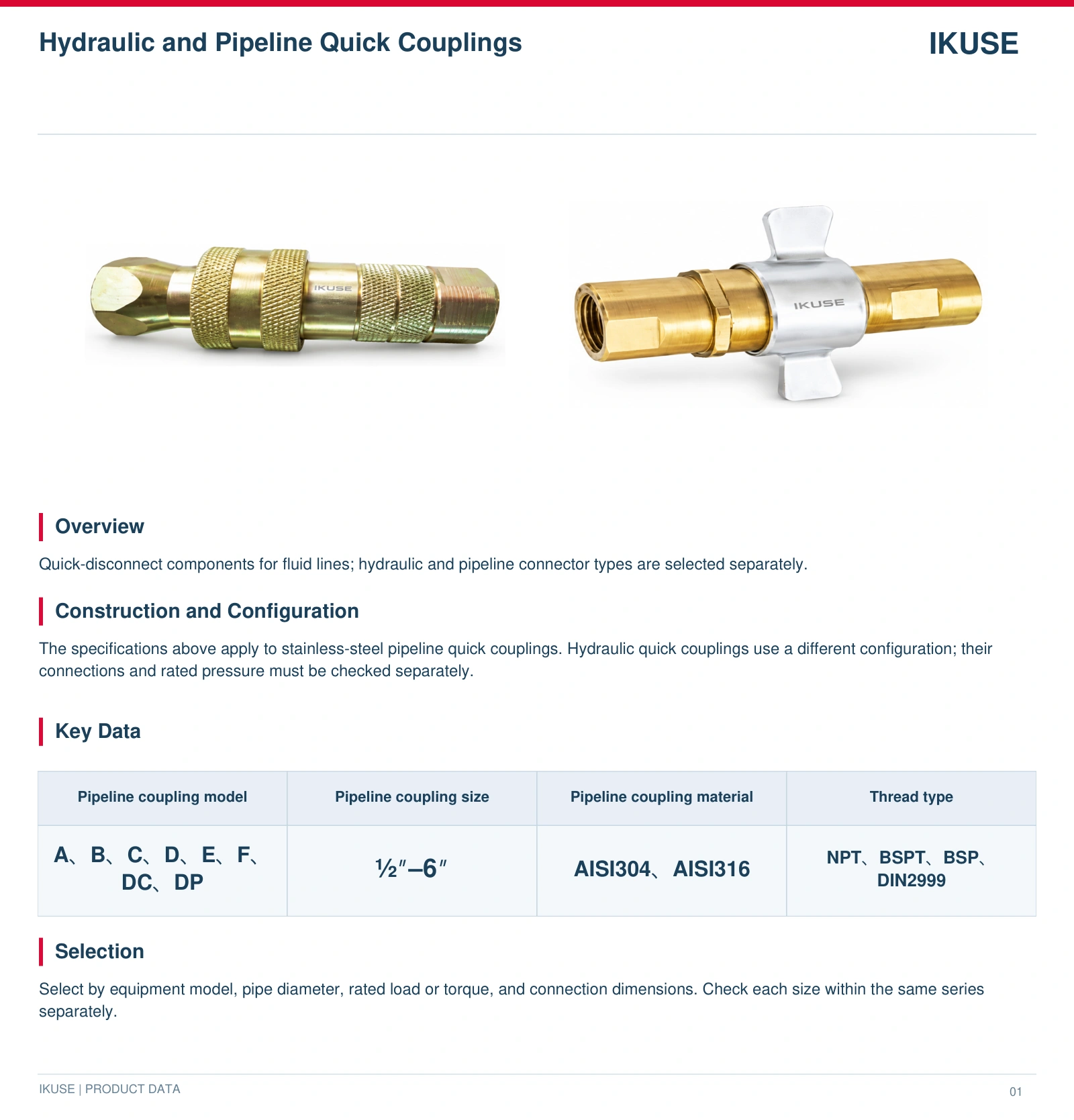 IKUSE Hydraulic and Pipeline Quick Couplings image 3