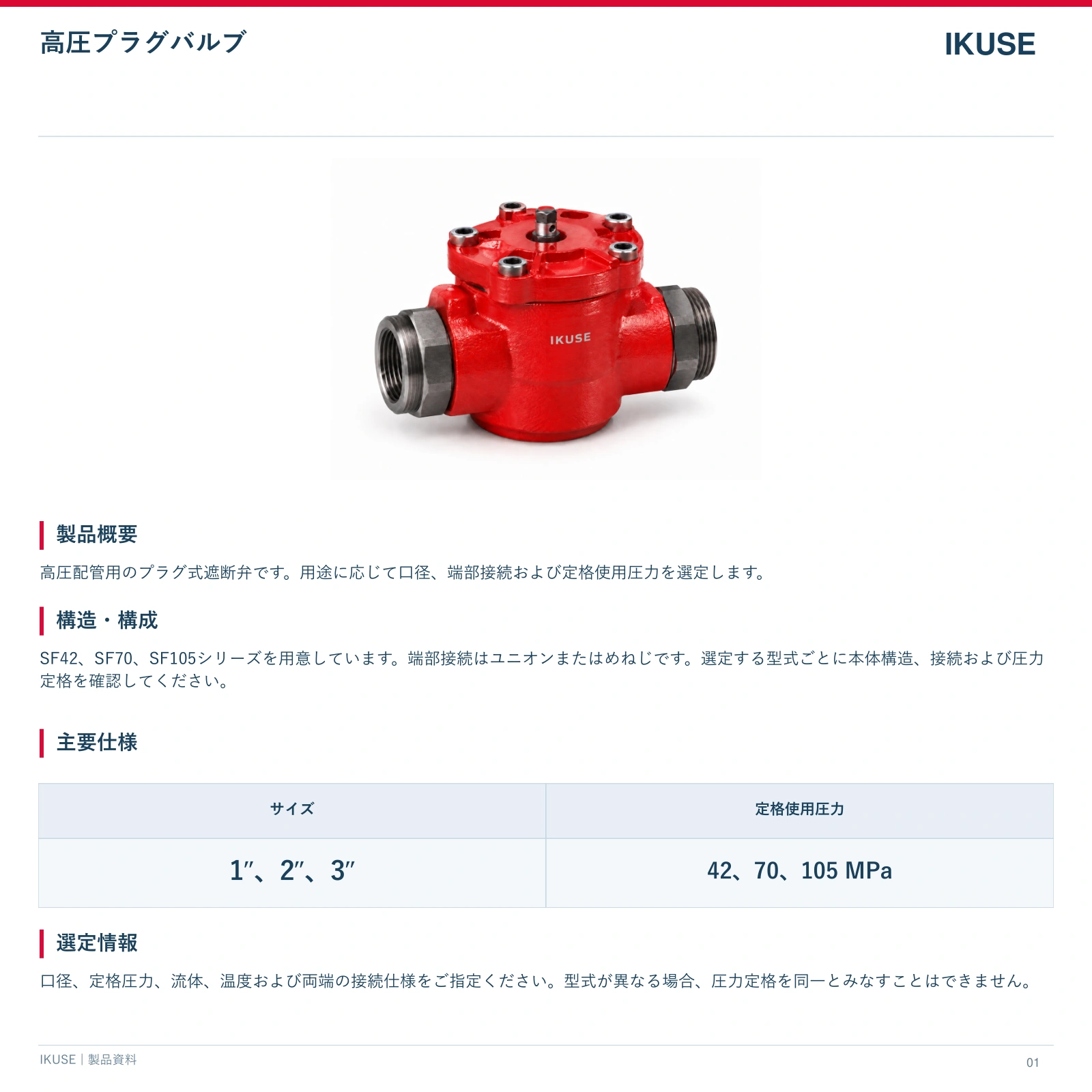 IKUSE 高圧プラグバルブ画像2