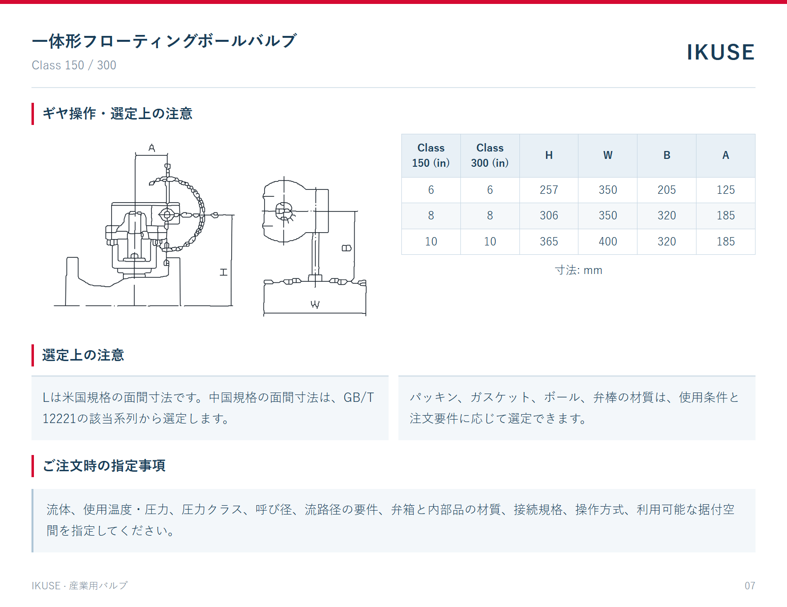 ギヤ操作・選定上の注意