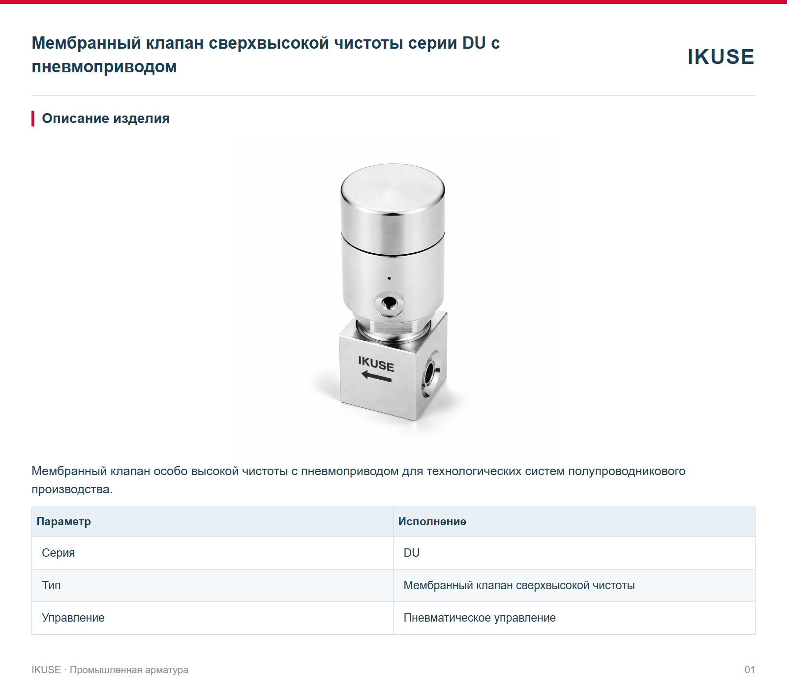 Описание изделия