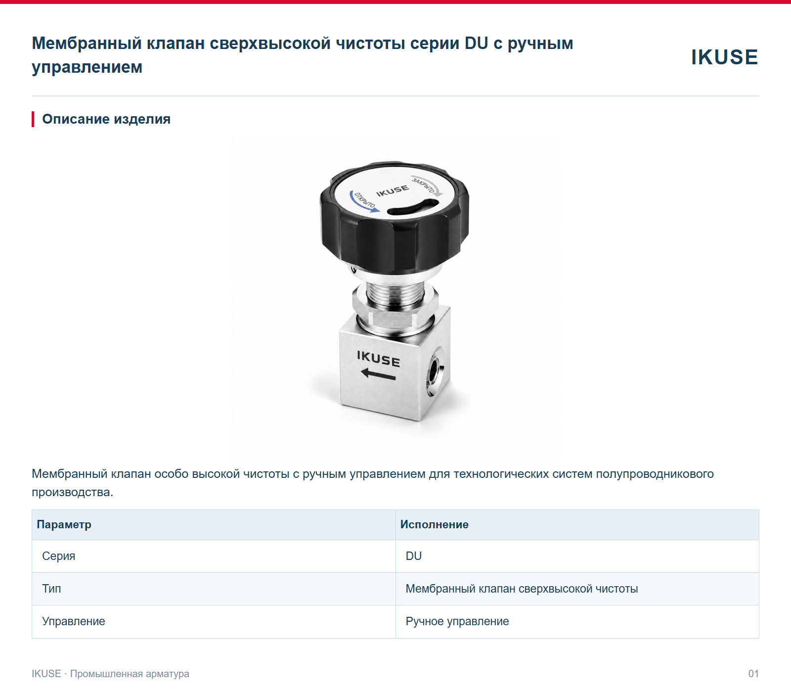 Описание изделия