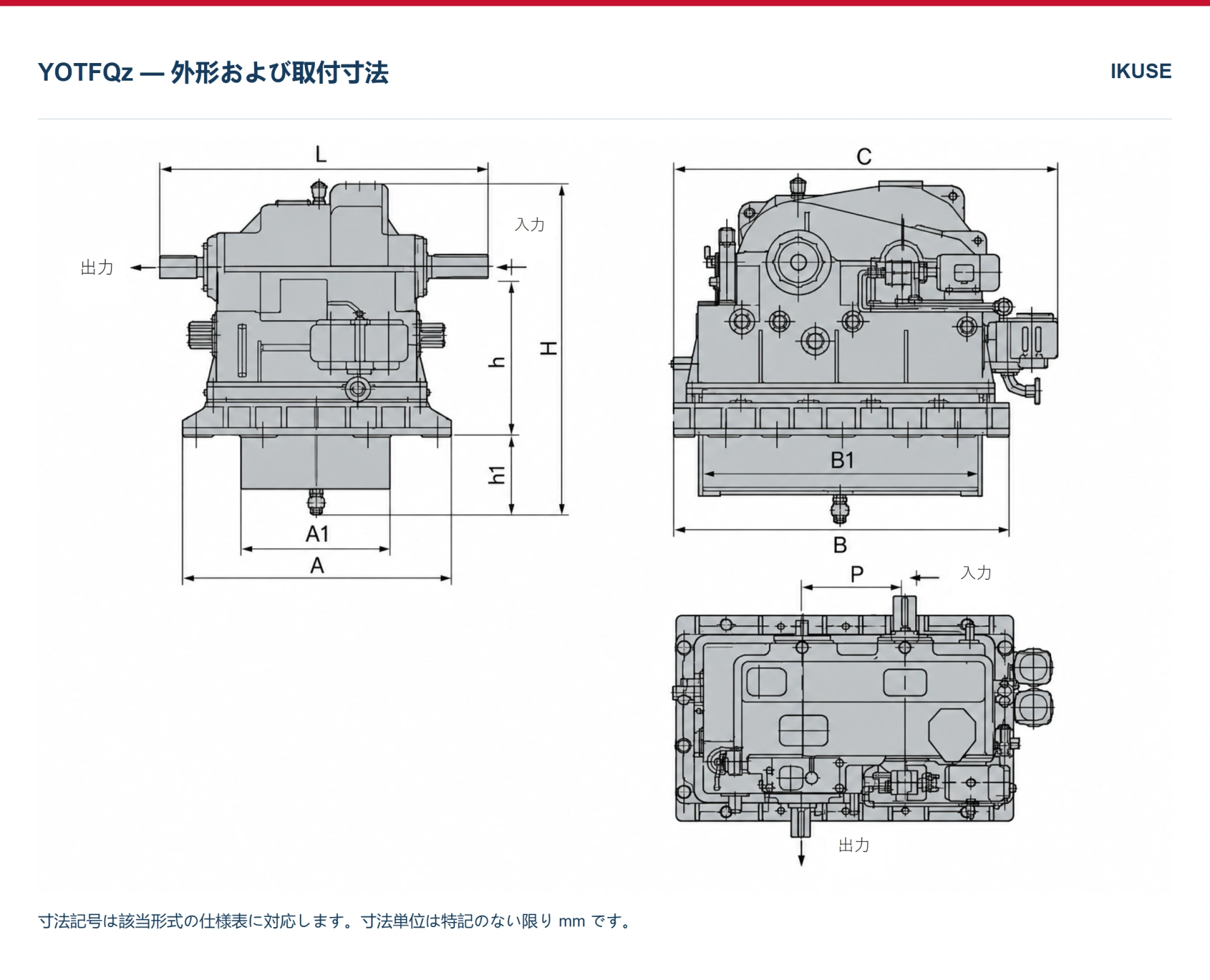 IKUSE YOTFQz 入力側増速歯車付き可変速流体伝動装置画像3