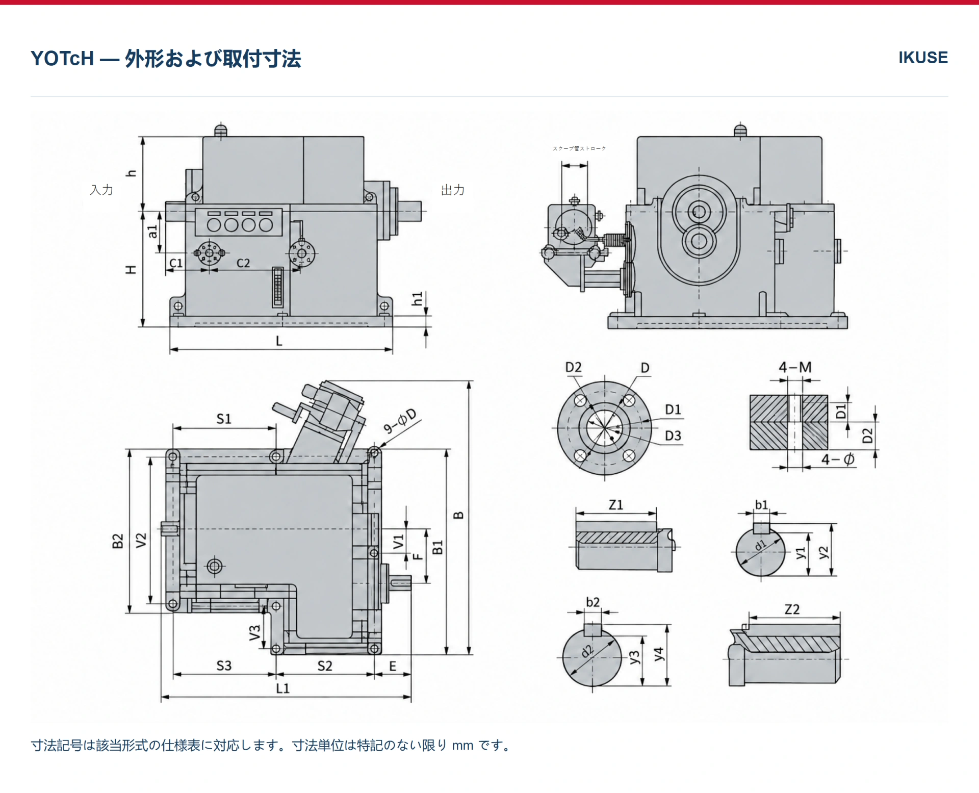 IKUSE YOTcH 出力側減速歯車付き可変速流体伝動装置画像3