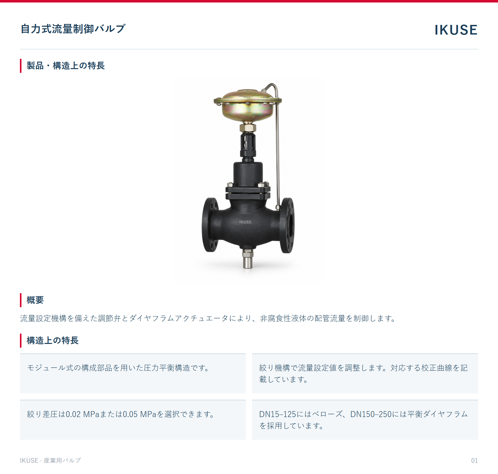 製品・構造上の特長