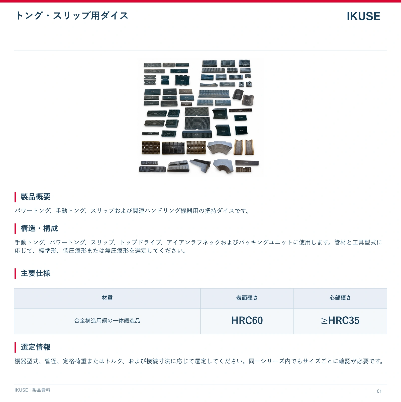 IKUSE トング・スリップ用ダイス画像2