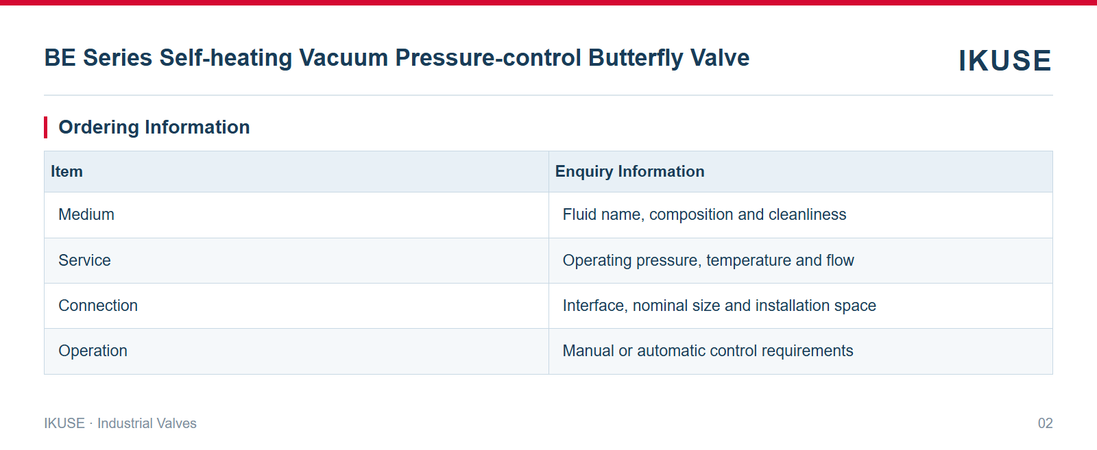 IKUSE BE Series Self-heating Vacuum Pressure-control Butterfly Valve image 2