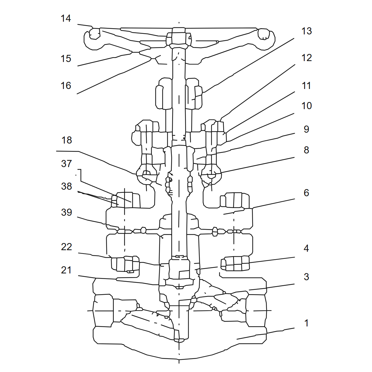 IKUSE Metal-ring Bonnet Forged Steel Globe Valve