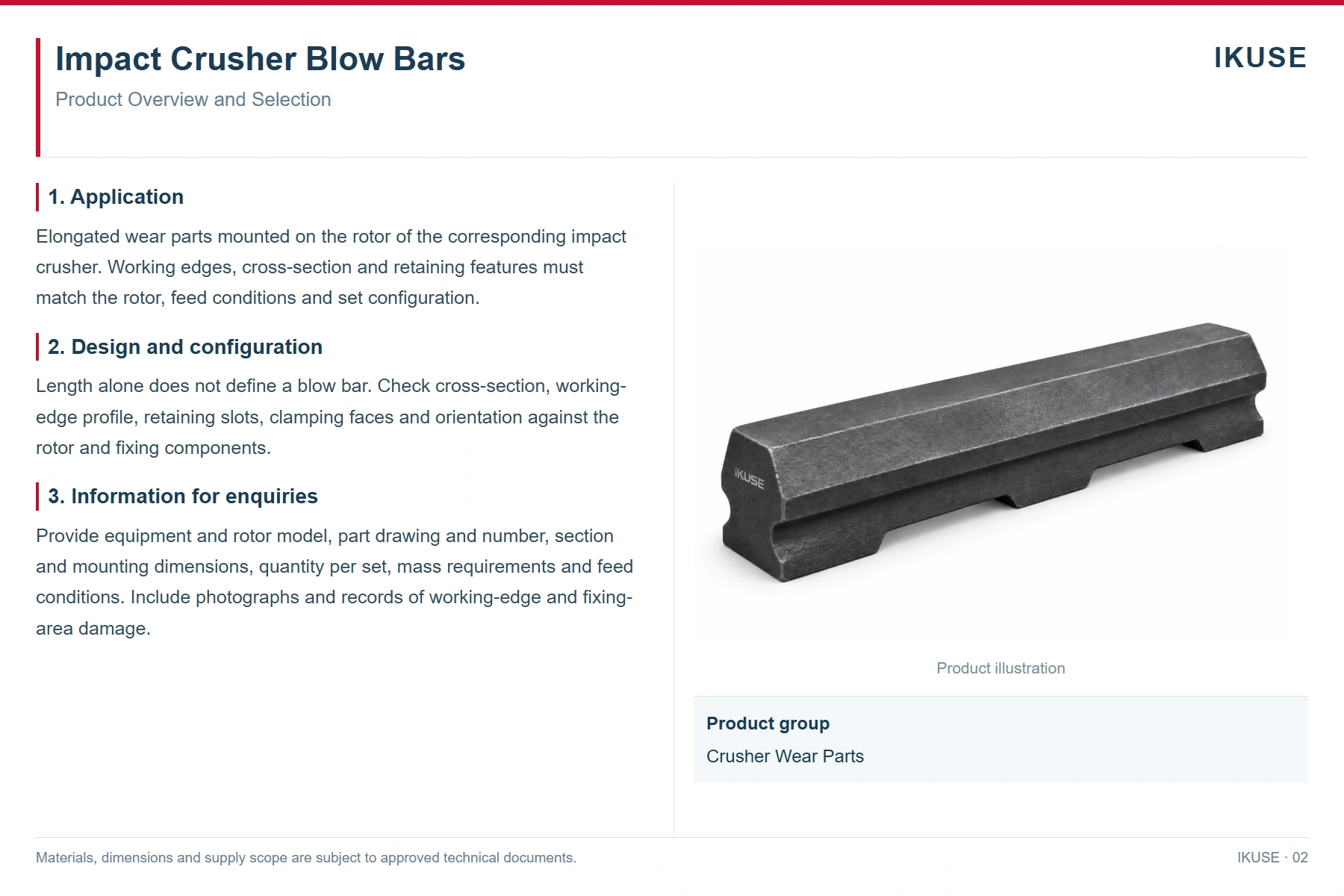 IKUSE Impact Crusher Blow Bars image 2