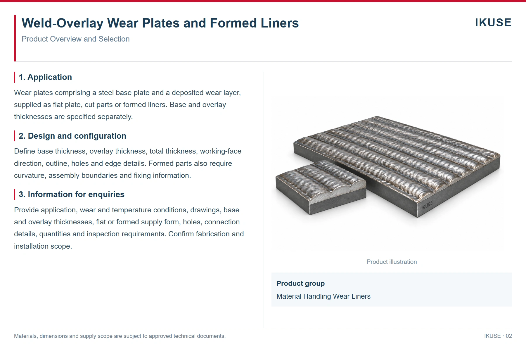 IKUSE Weld-Overlay Wear Plates and Formed Liners image 2
