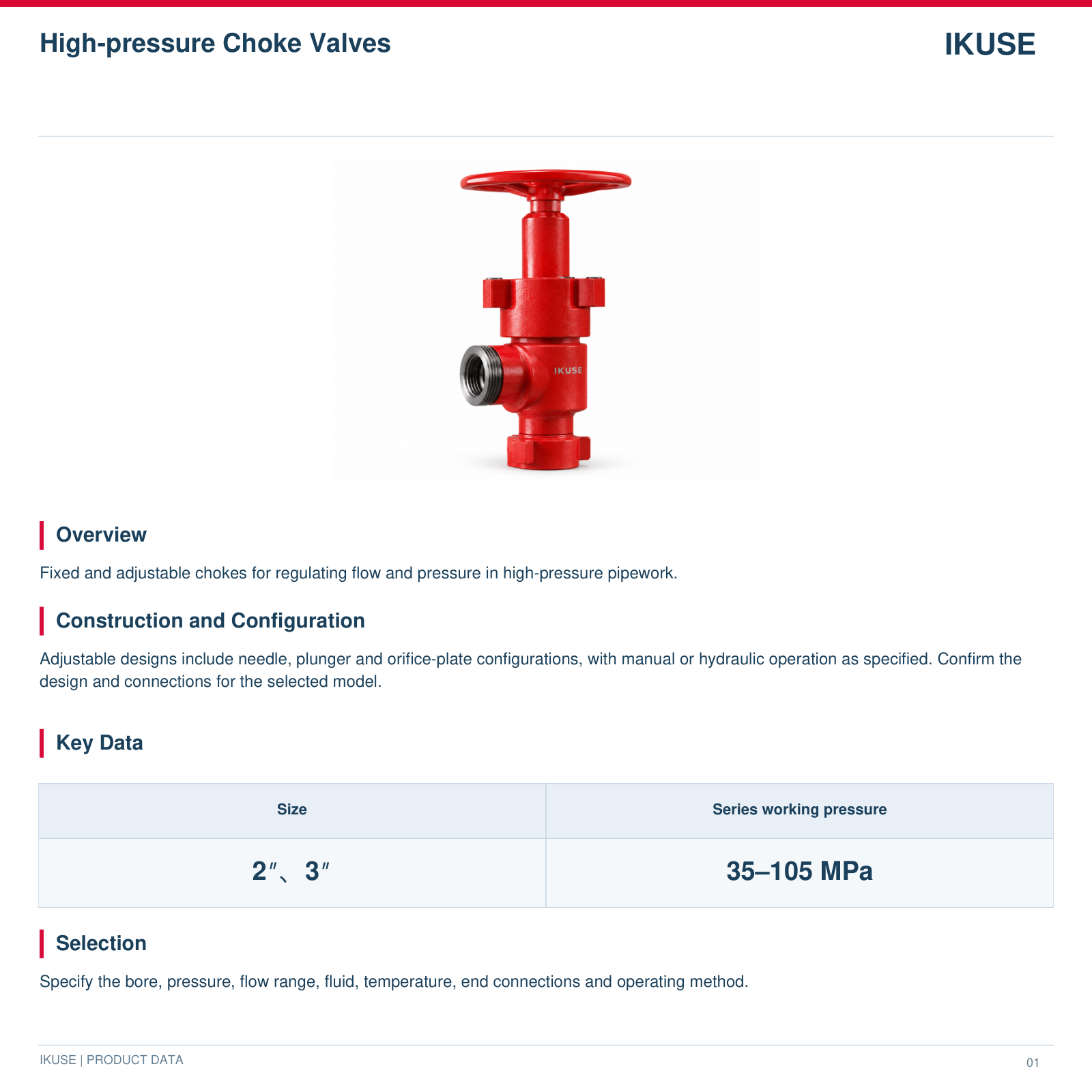 IKUSE High-pressure Choke Valves image 2