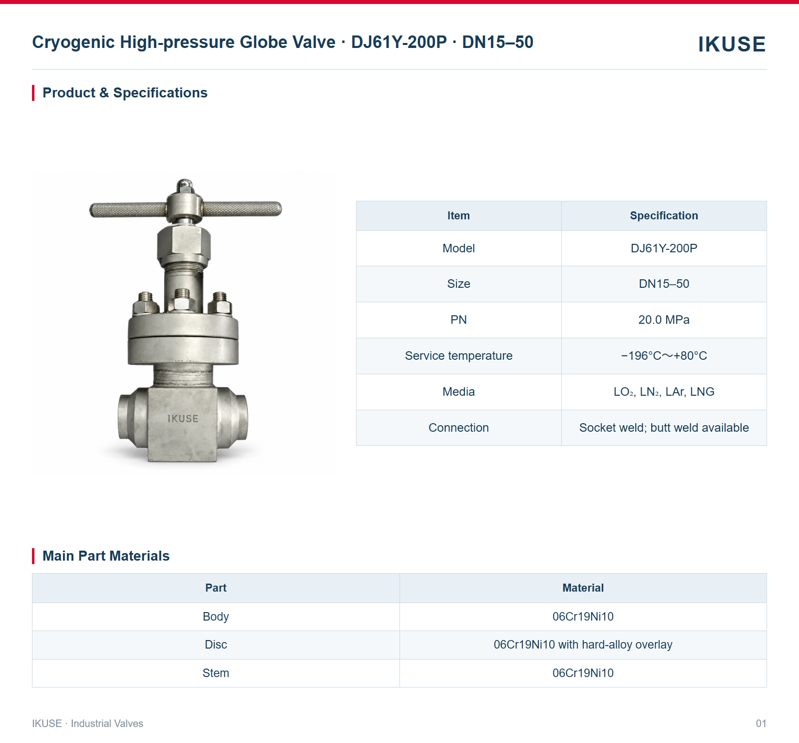 Product & Specifications
