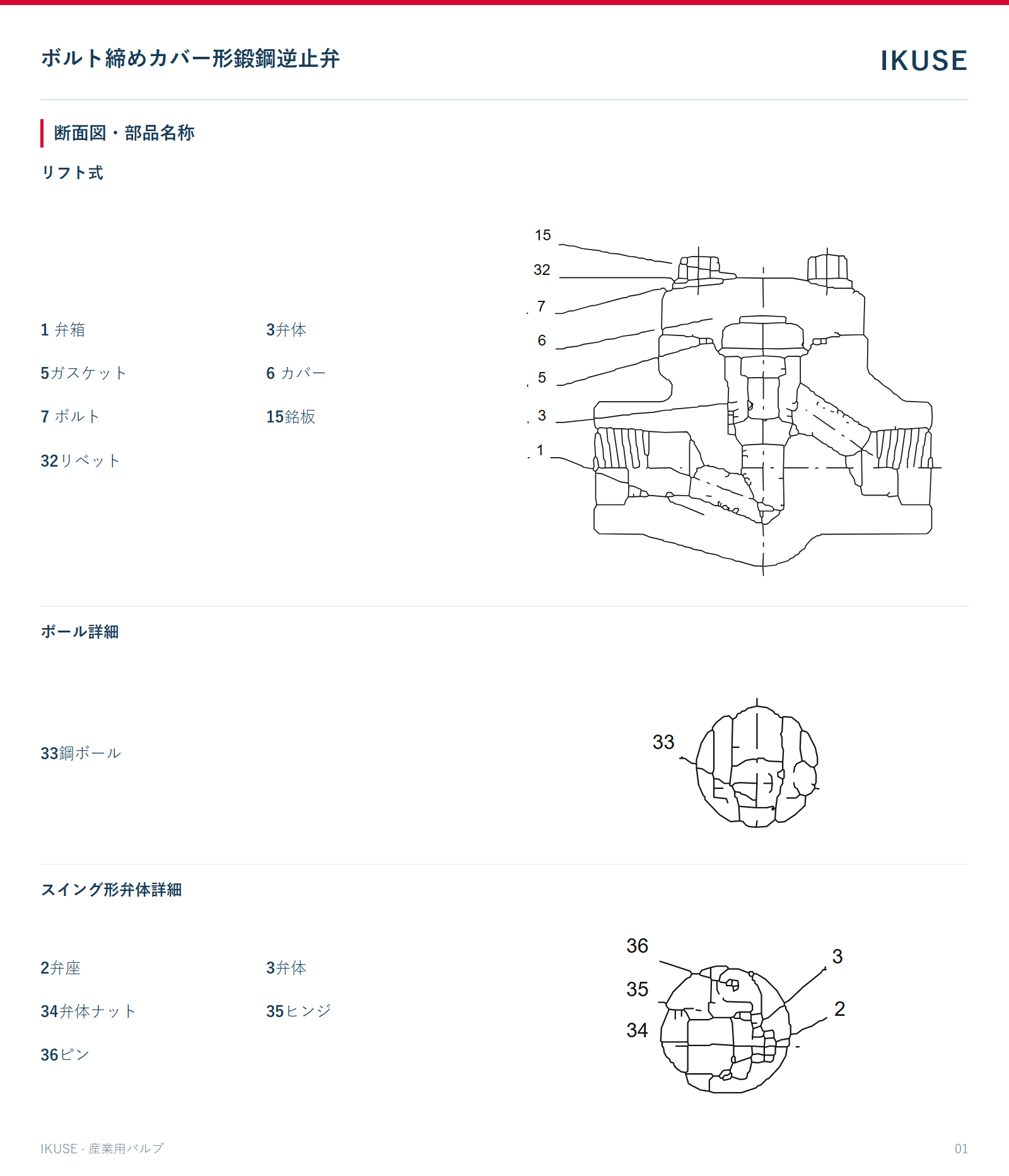 断面図・部品名称