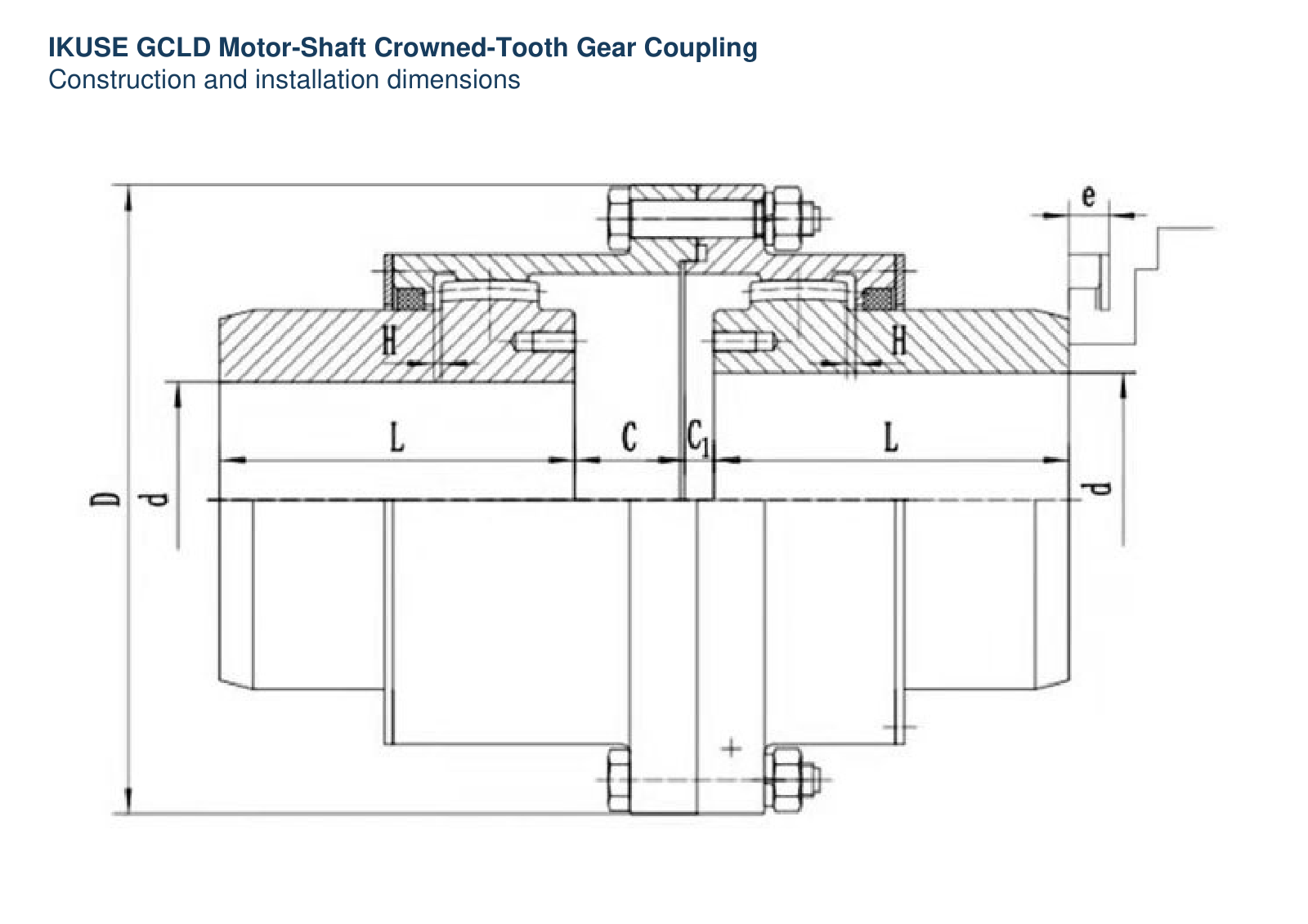 IKUSE GCLD Motor-Shaft Crowned-Tooth Gear Coupling image 2