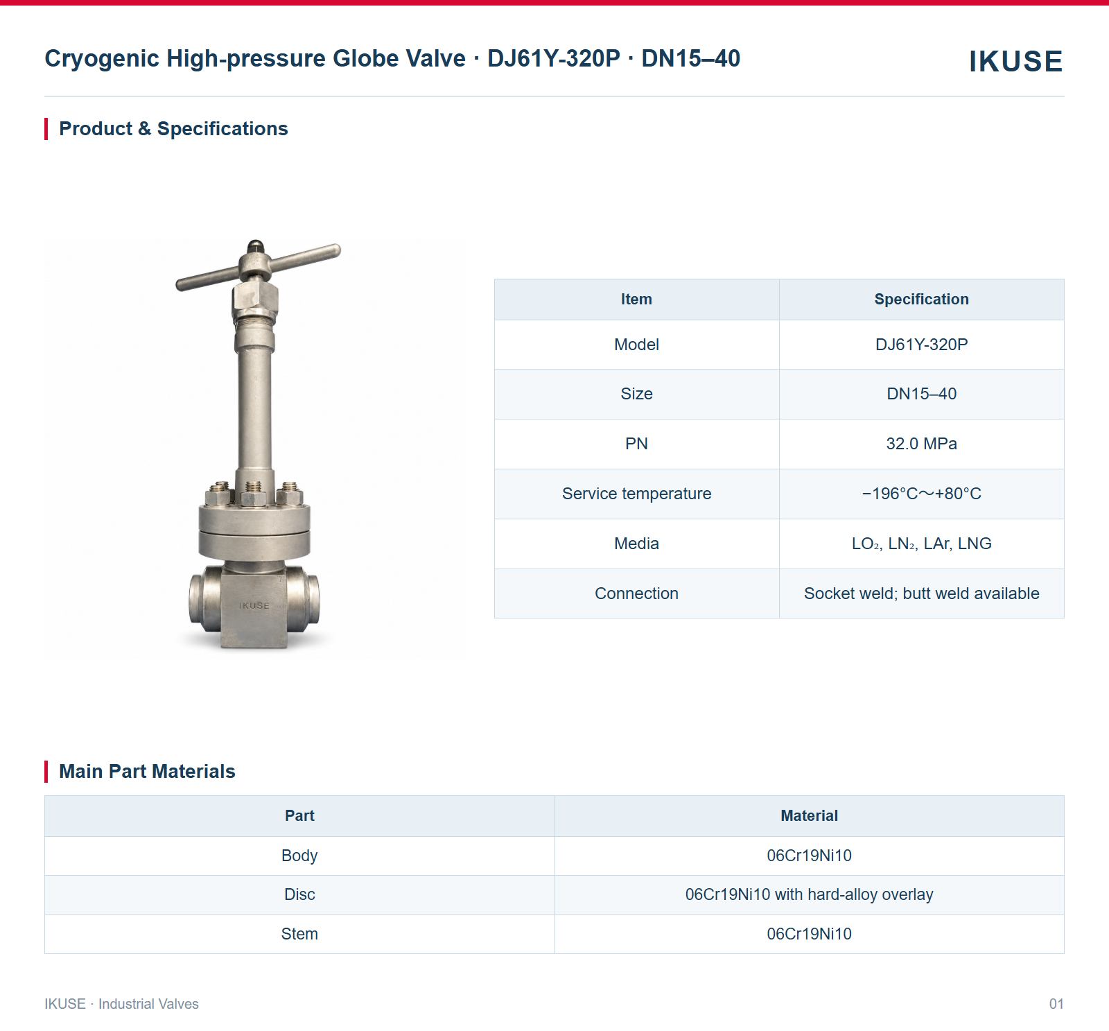 Product & Specifications