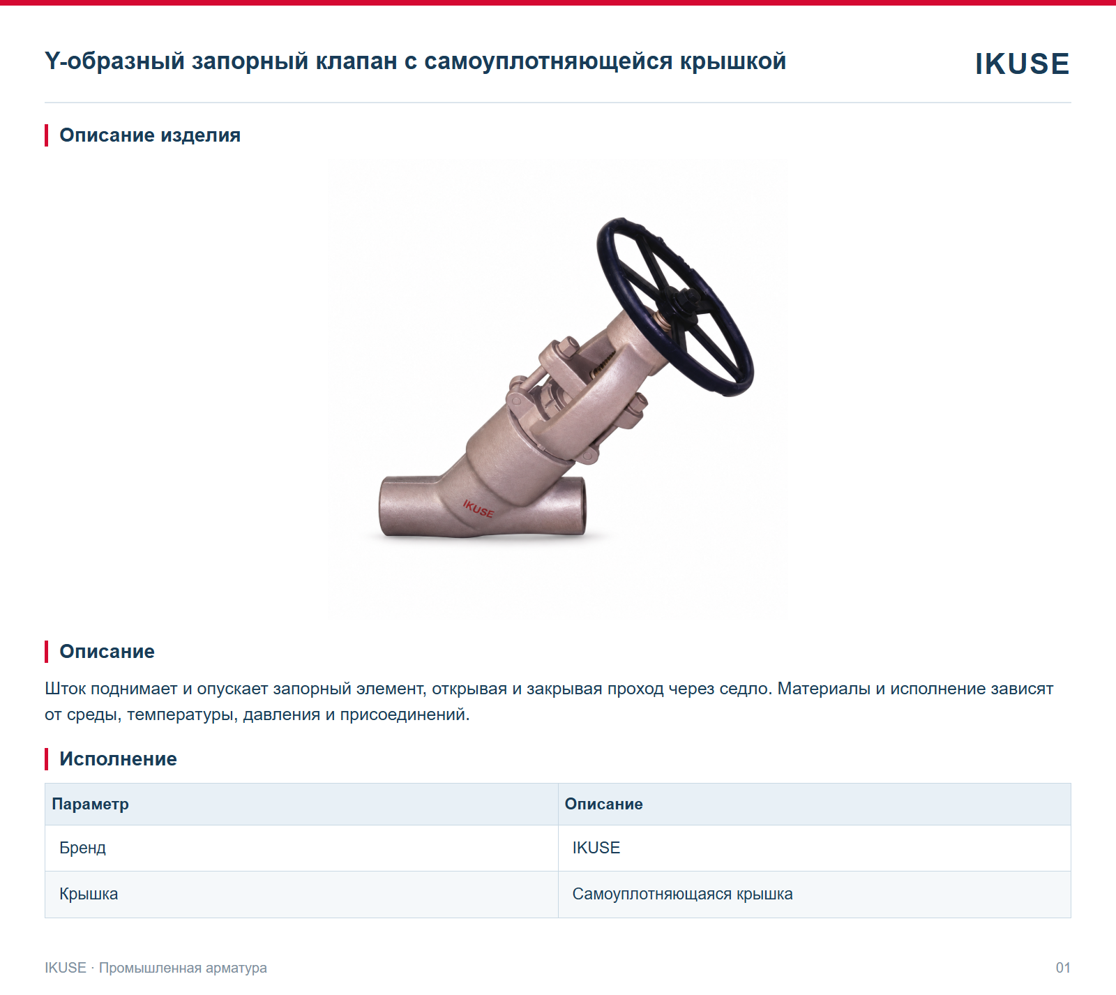 Описание изделия