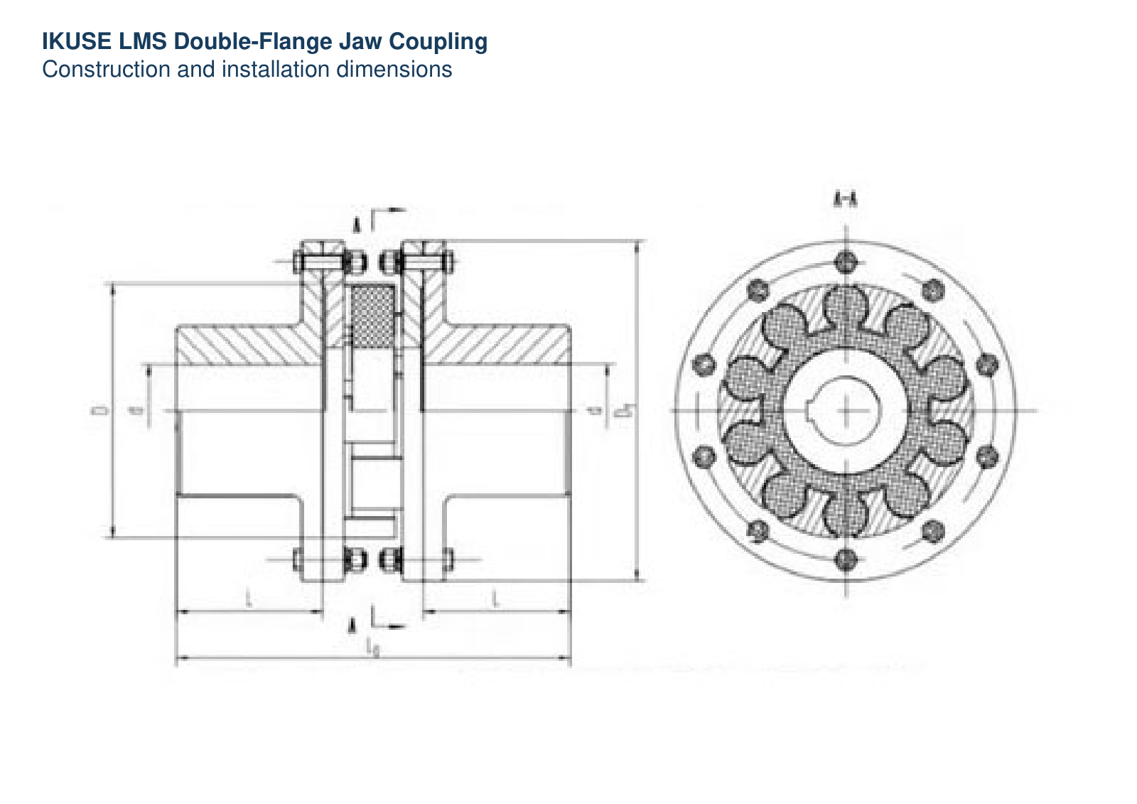 IKUSE LMS Double-Flange Jaw Coupling image 2