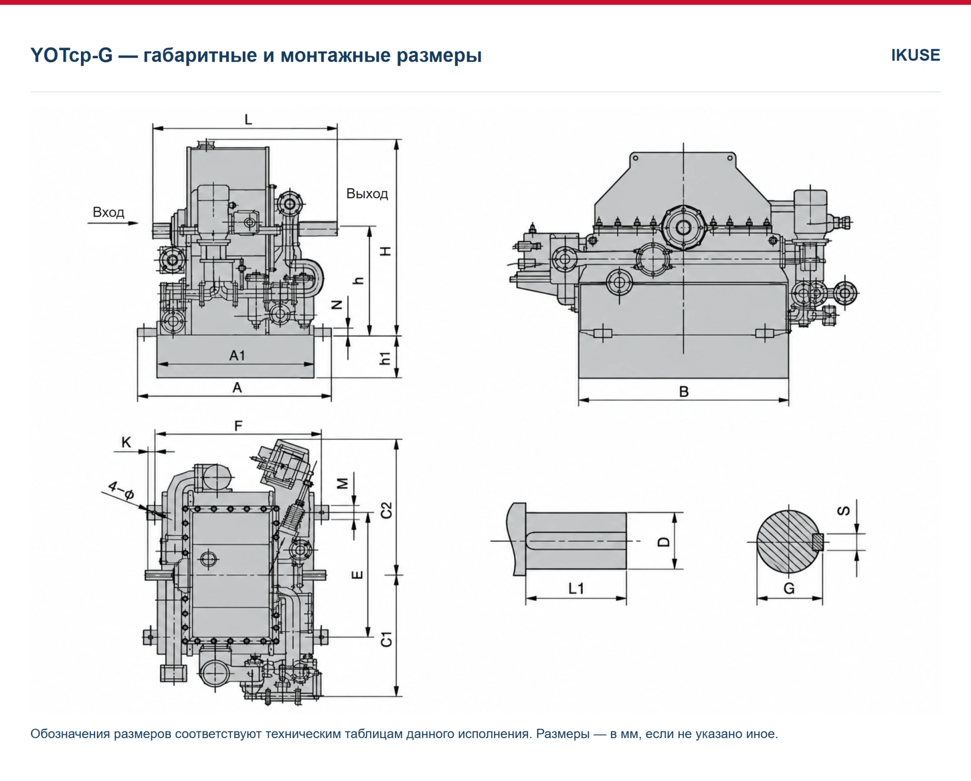IKUSE Регулируемая гидромуфта YOTcp-G — с частичной опорой на подшипники скольжения, фото 3