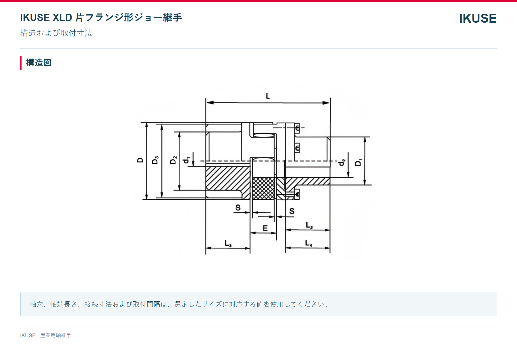 IKUSE XLD 片フランジ形ジョー継手画像2