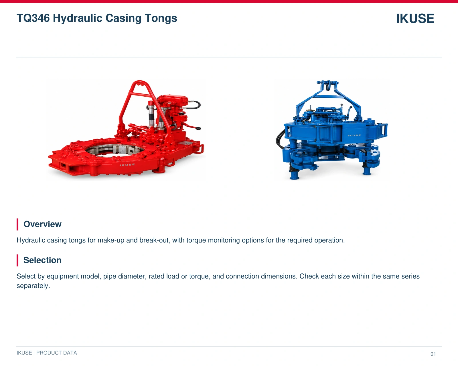 IKUSE TQ346 Hydraulic Casing Tongs image 3