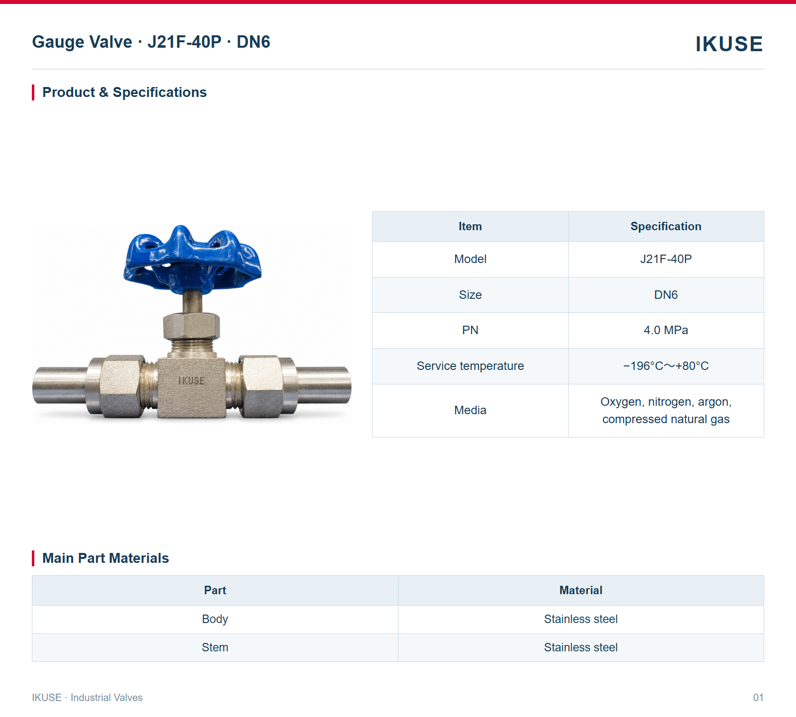 Product & Specifications