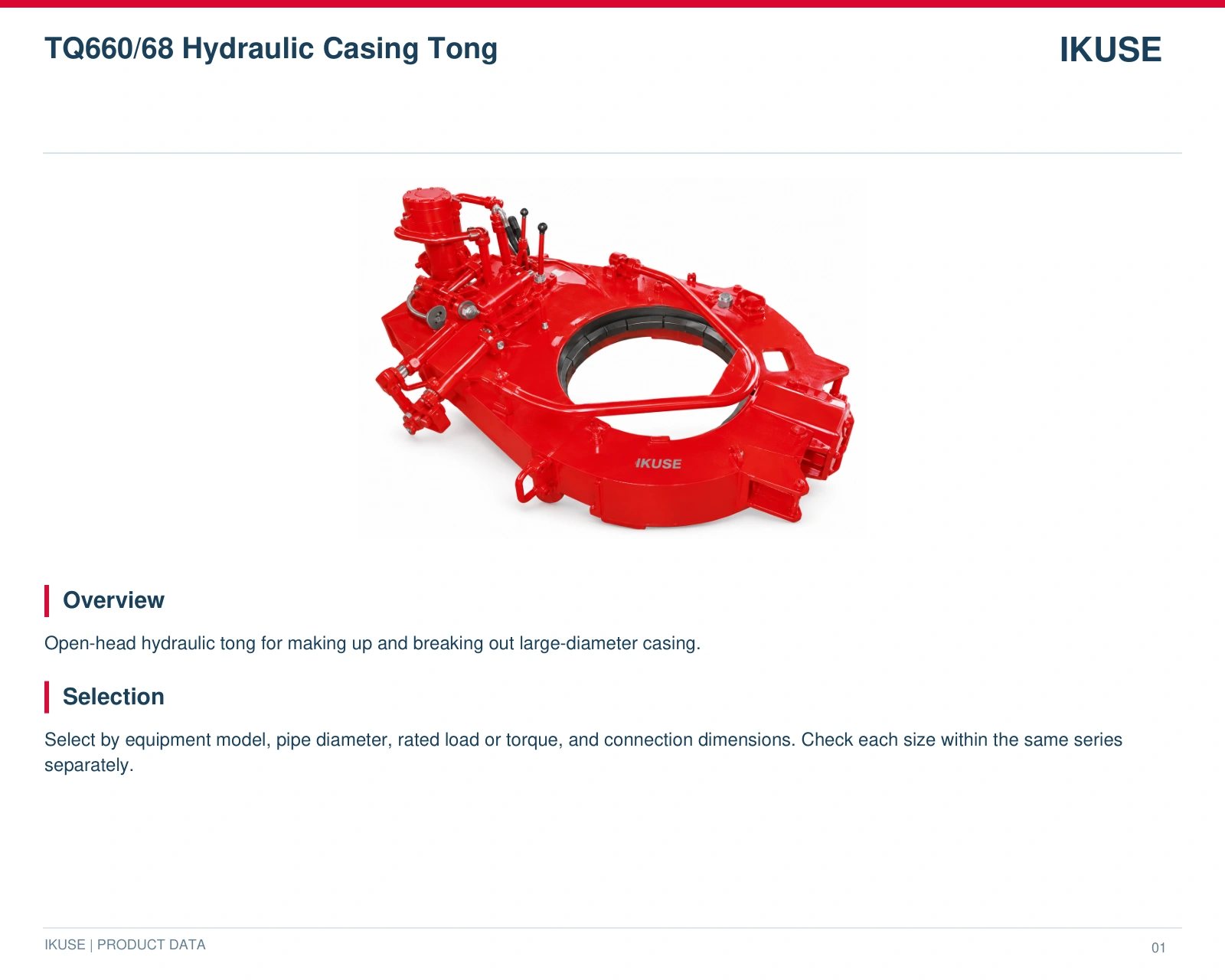 IKUSE TQ660/68 Hydraulic Casing Tong image 2