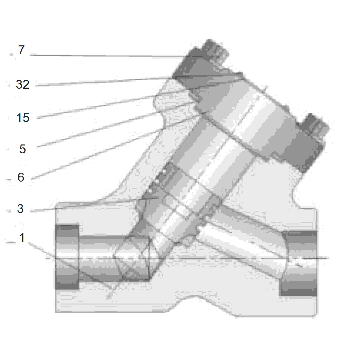 IKUSE Bolted-cover Forged Y-pattern Check Valve