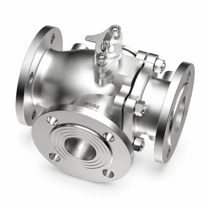 IKUSE Jacketed Three-way Ball Valve (T/L Port)