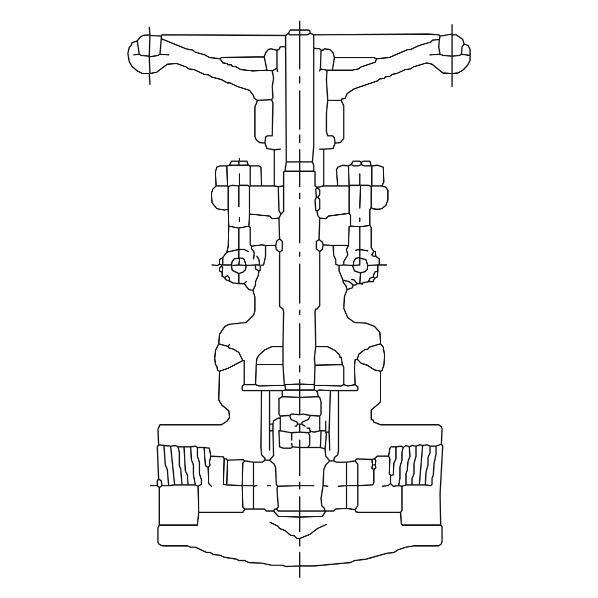IKUSE Welded-bonnet Forged Gate Valve — Illustrated Type