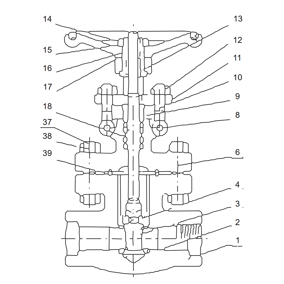 IKUSE Metal-ring Bonnet Forged Steel Gate Valve