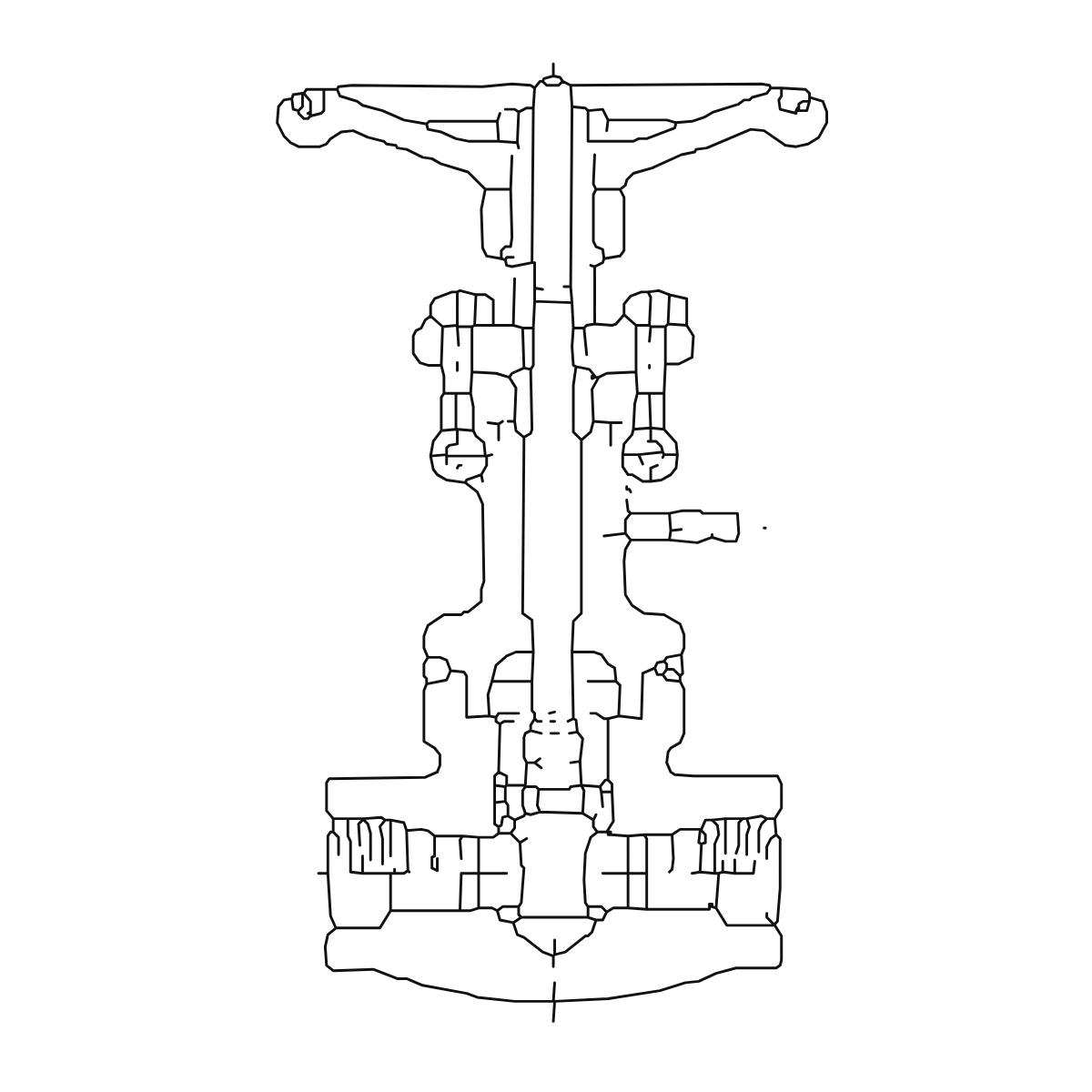 IKUSE Forged Steel Vacuum Gate Valve
