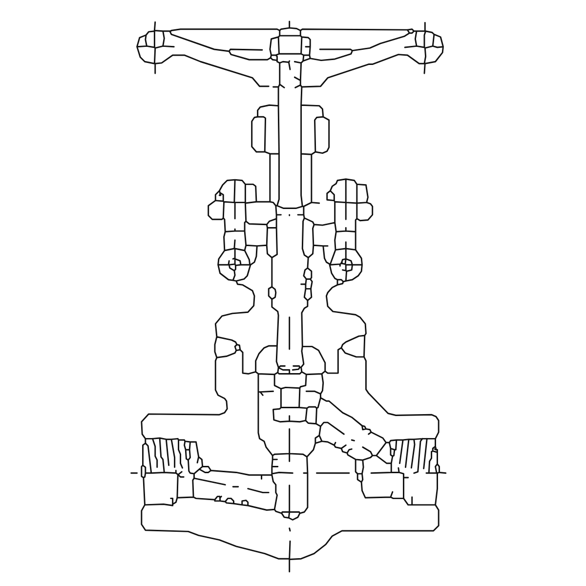 IKUSE Welded-bonnet Forged Steel Globe Valve