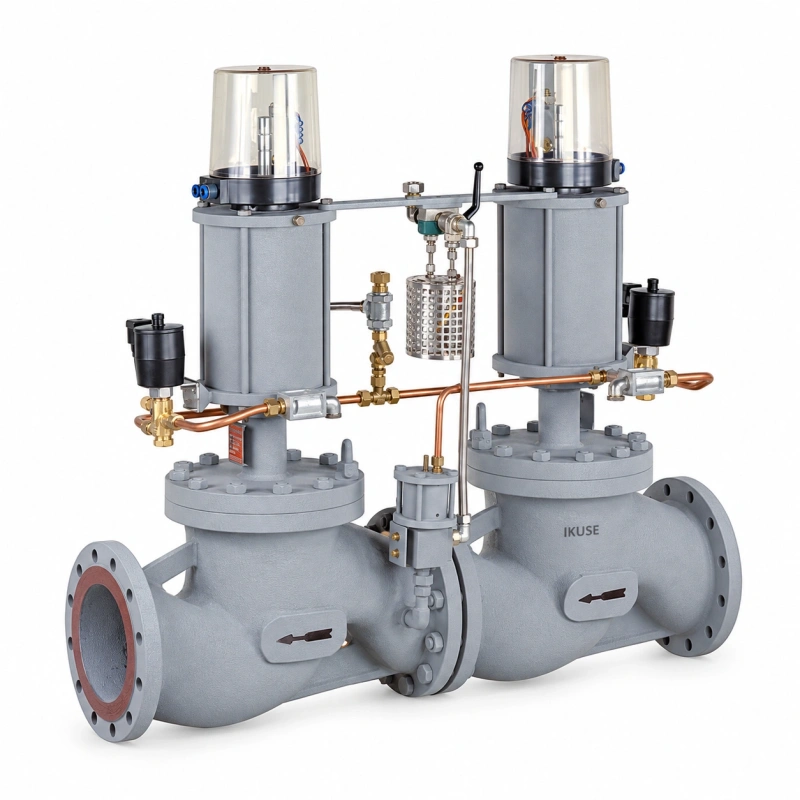 IKUSE Gas Burner Double Shut-off and Vent Assembly